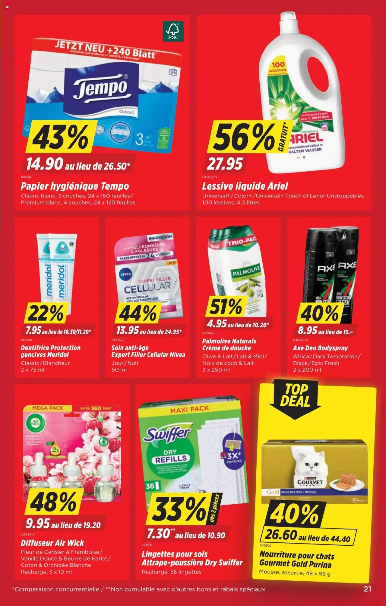 Denner Aktionen FR – gültig ab 30.09.2025 | Seite: 21 | Produkte: Milch, Himbeere, Wasser, Creme