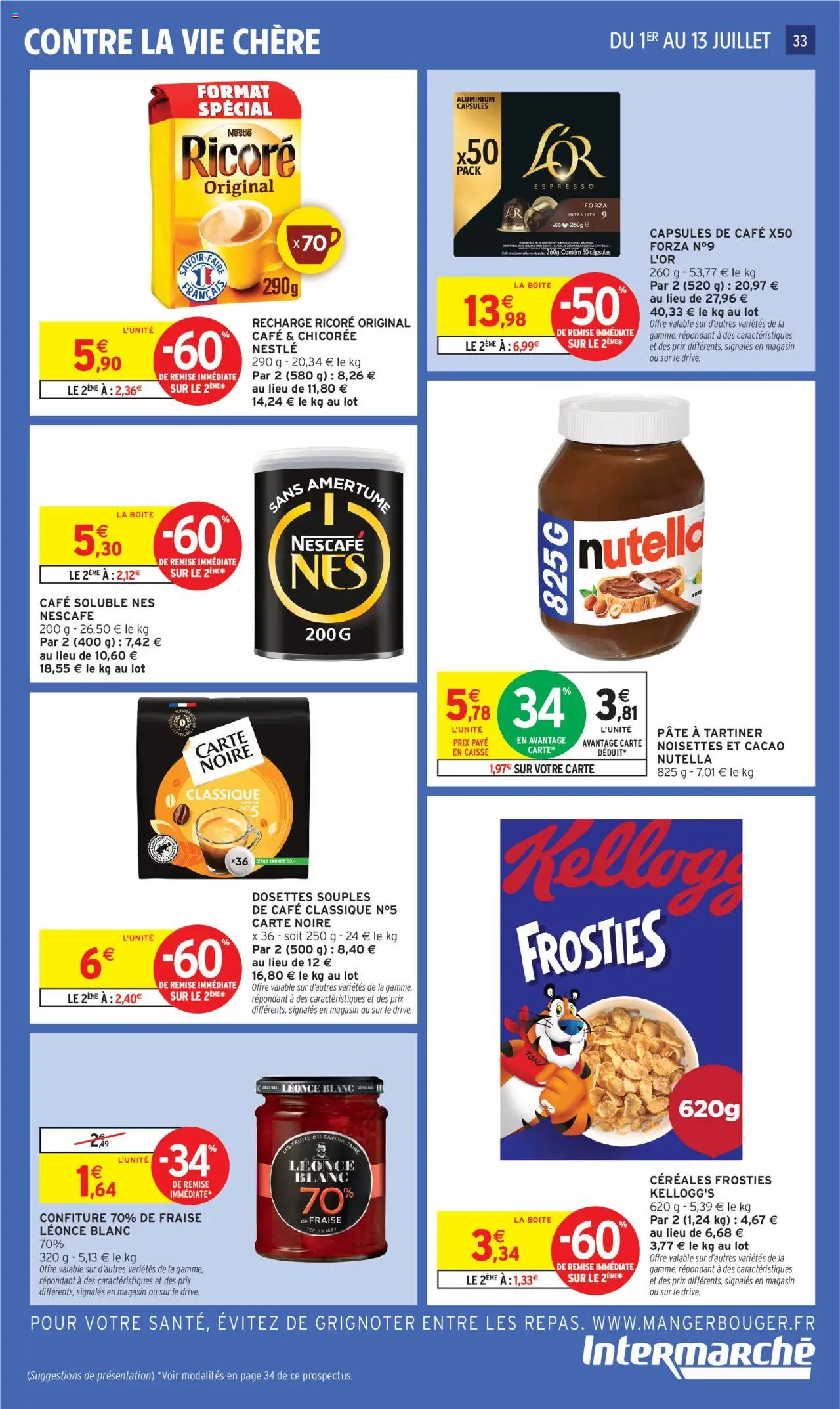  | Page: 35 | Produits: Noisettes, Pâte à tartiner, Café soluble, Céréales