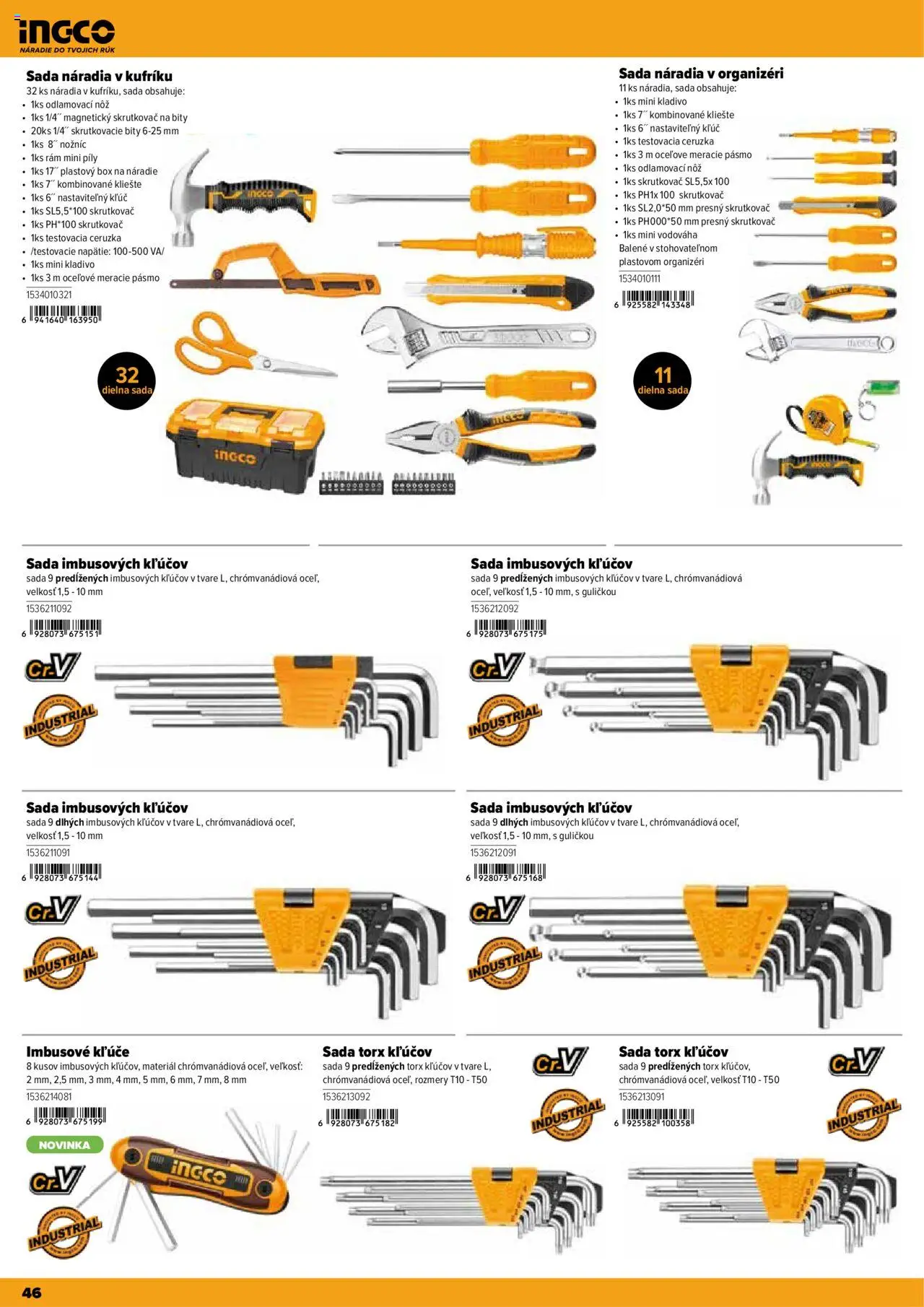 Nové Kinekus akcie – leták je platný od 28.04.2025 | Strana: 46 | Produkty: Skrutkovač, Rám, Náradie
