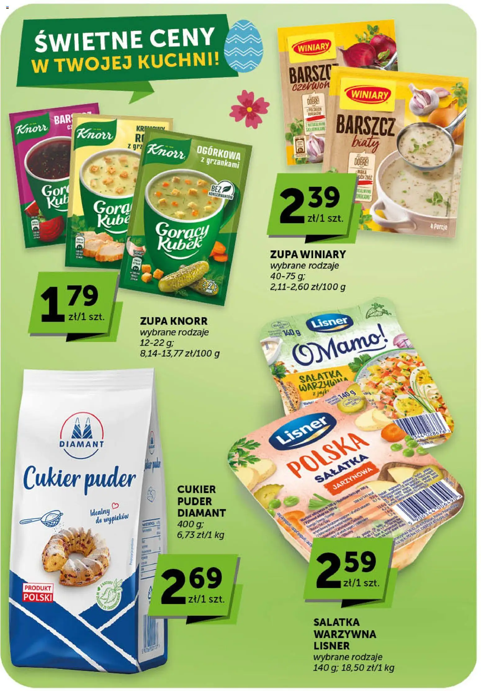 Groszek gazetka - Market od 26.03.2026 | Strona: 19 | Produkty: Barszcz, Zupa, Jajka, Cukier
