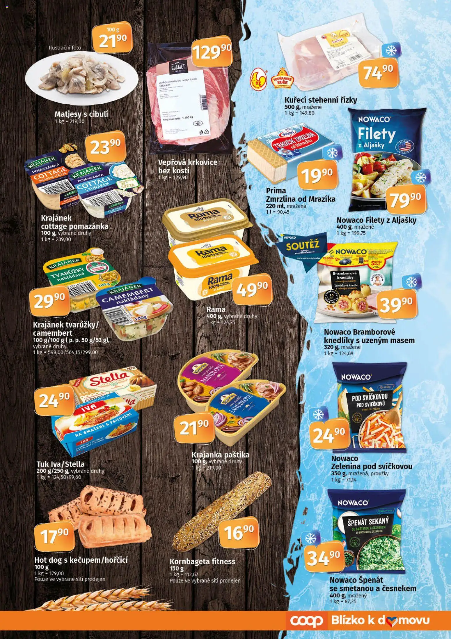 Coop leták - Tuty od 28.01.2026 | Strana: 3 | Produkty: Matjesy s cibulí, Stehenní řízky, Camembert, Cottage