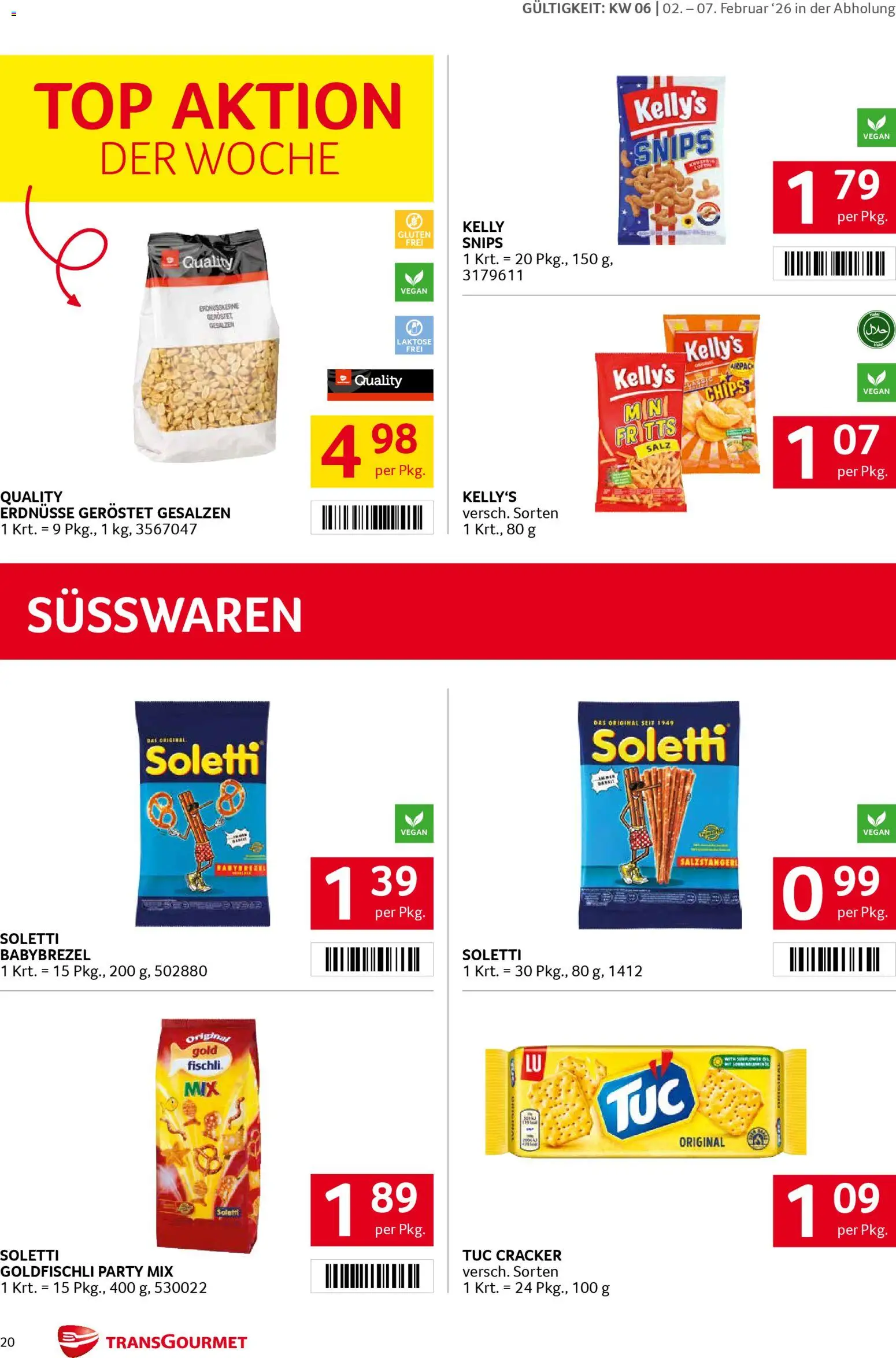 Transgourmet Flugblatt gültig ab 02.02.2026 | Seite: 19 | Produkte: Chips, Salz, Папионка