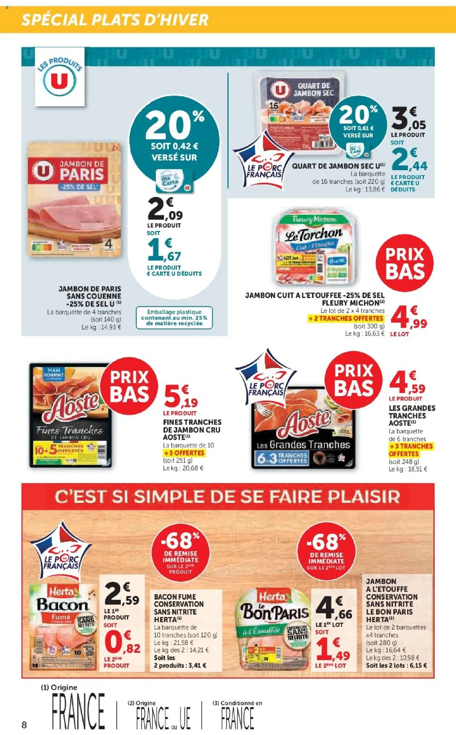 {H1} | Page: 8 | Produits: Jambon Cru, Torchon, Jambon, Porc