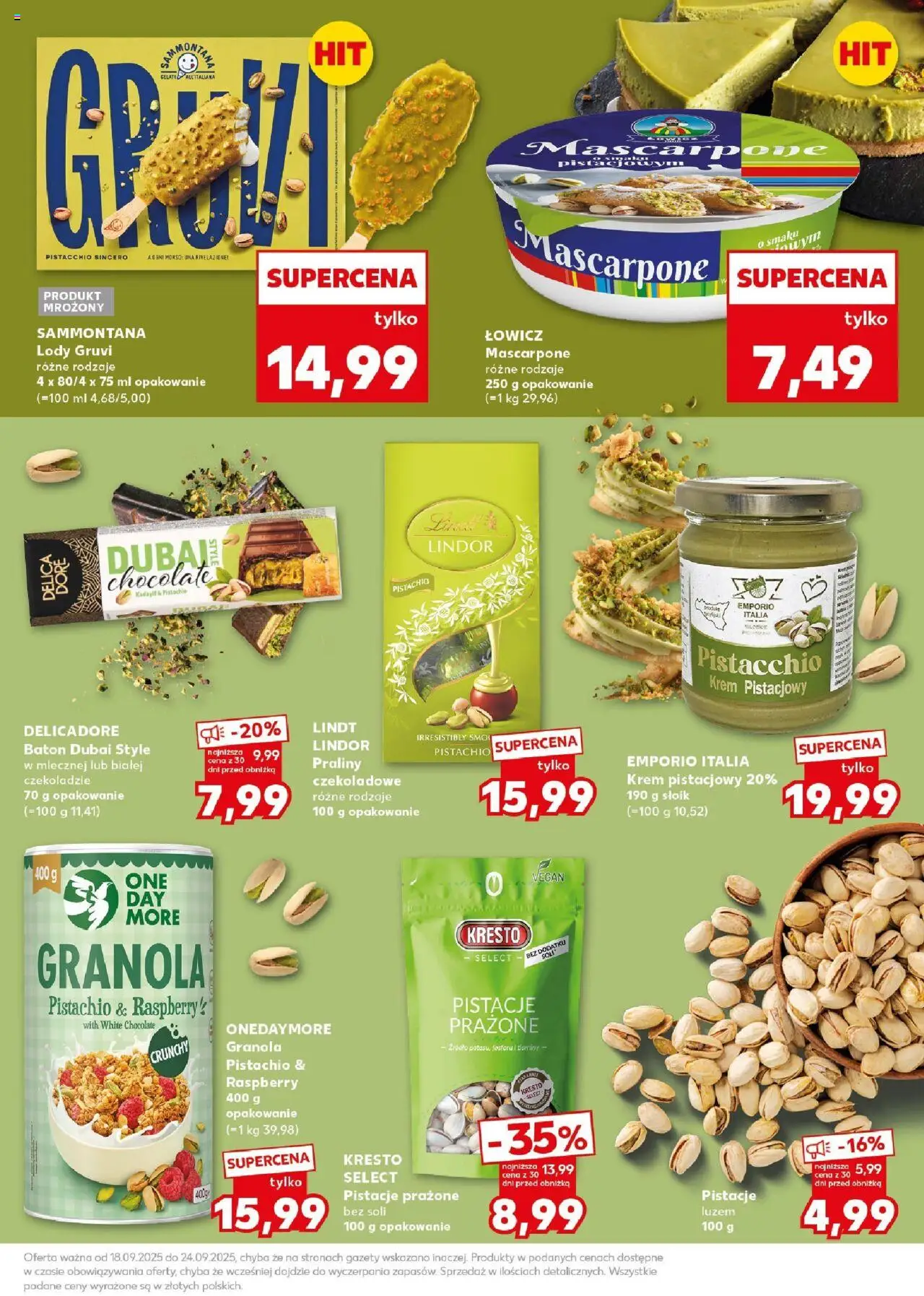 Kaufland gazetka - Super Sobota od 20.09.2025 | Strona: 15 | Produkty: Praliny, Mascarpone, Baton, Lody