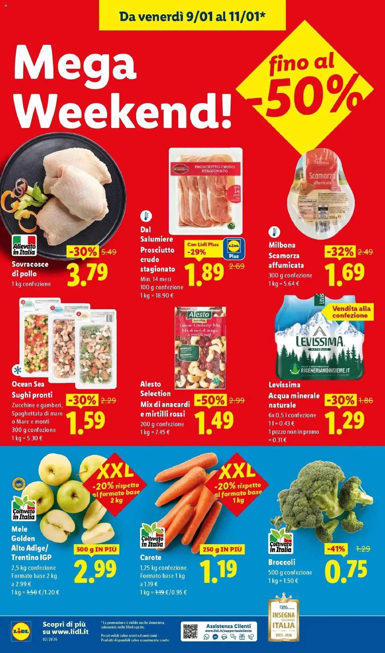 Volantino Lidl del 05.01.2026 | Pagina: 50 | Prodotti: Gamberi, Carote, Anacardi, Broccoli