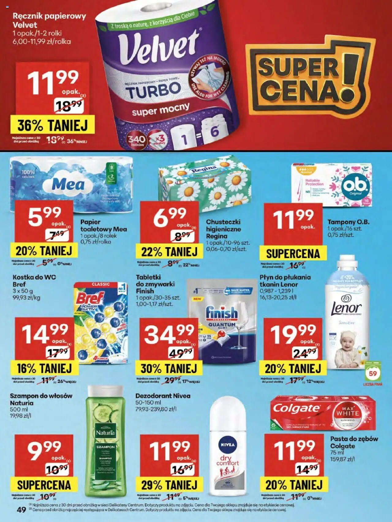 Delikatesy Centrum Gazetka - Sklepy Własne od 21.08.2025 | Strona: 49 | Produkty: Cytryna, Szampon, Finish, Ręcznik papierowy