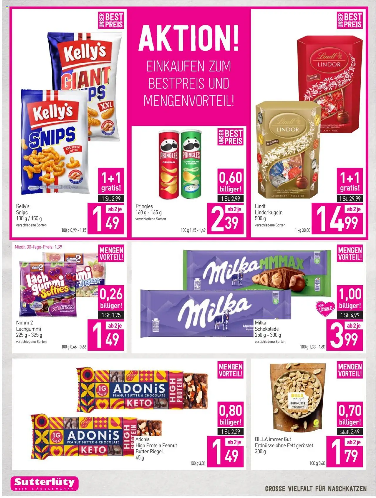 Sutterlüty Flugblatt gültig ab 09.10.2025 | Seite: 18 | Produkte: Milch, Butter, Joghurt, Schokolade