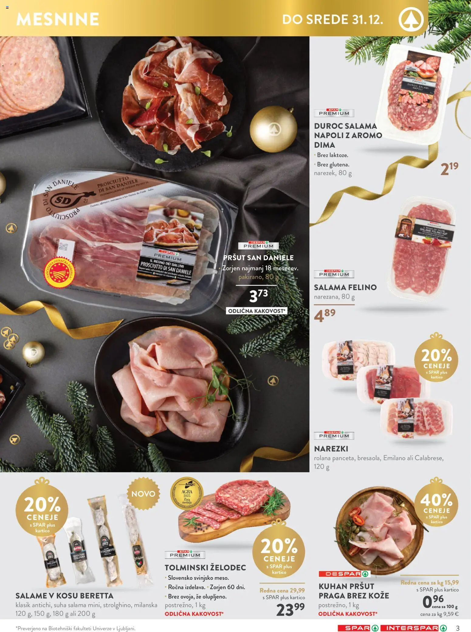 Novi Spar katalog ponudbe – veljaven od 03.12.2025 | Stran: 3