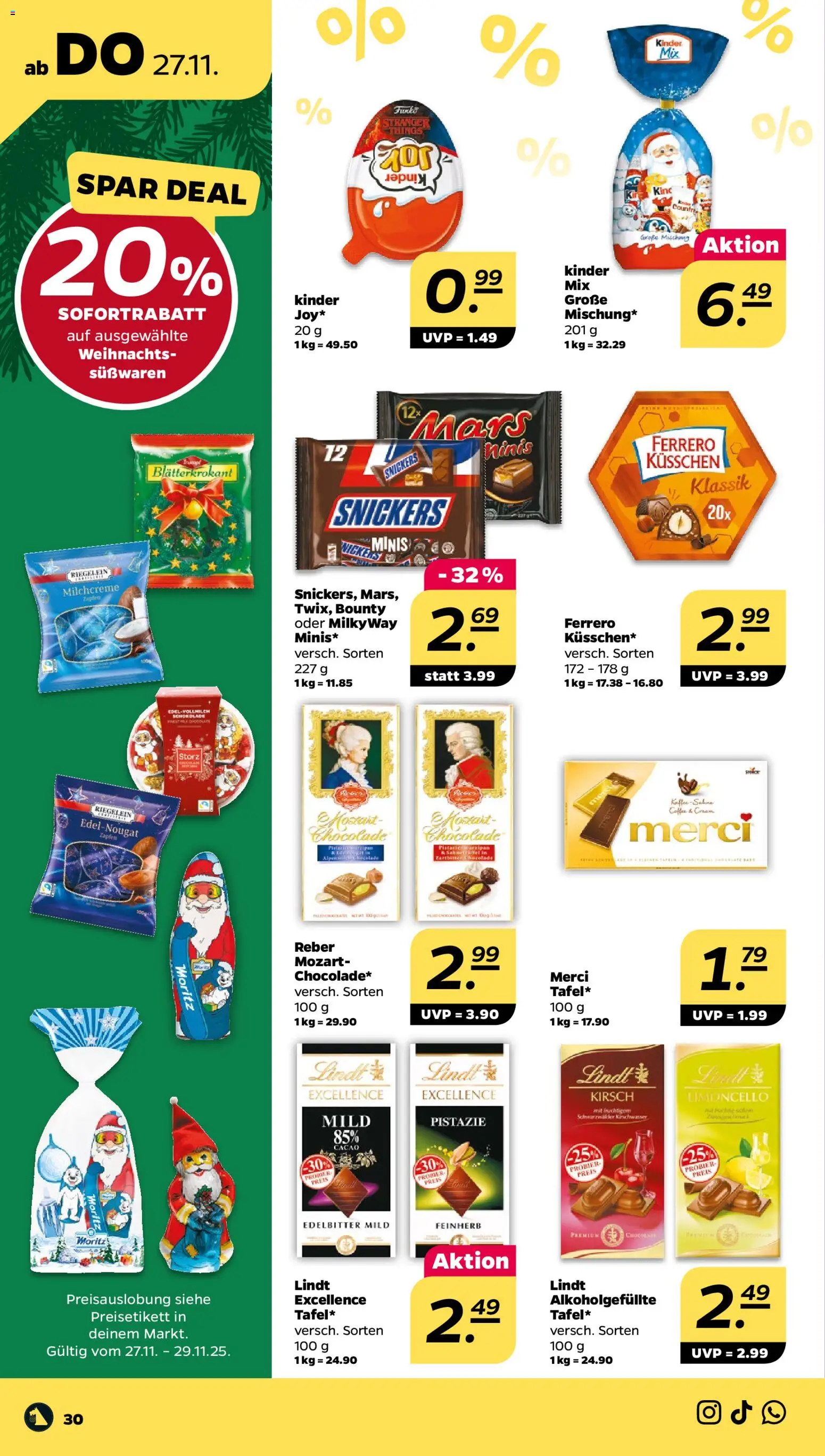 Netto - Black Friday – gültig ab 24.11.2025 | Seite: 32 | Produkte: Merci, Snickers, Mars, Lindt