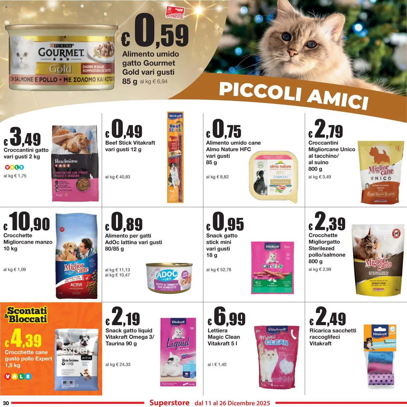 Volantino Sì con Te del 11.12.2025 | Pagina: 30 | Prodotti: Verdure, Suino, Tacchino, Gamberetti