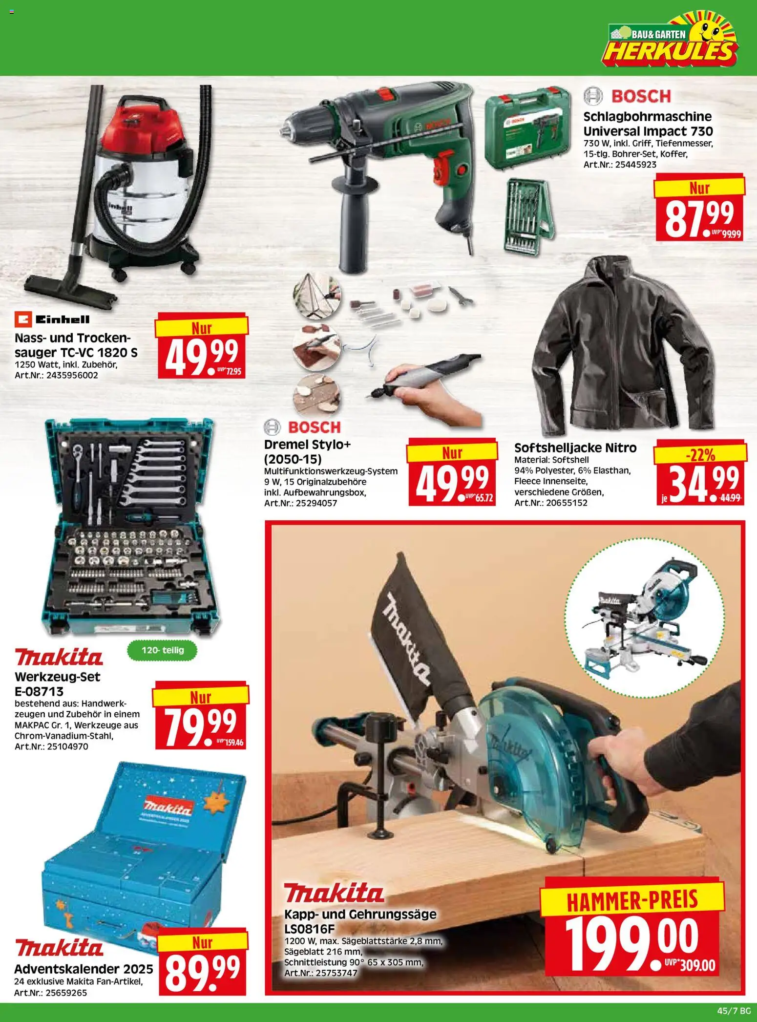 HERKULES Bau & Garten – gültig ab 03.11.2025 | Seite: 7 | Produkte: Bosch