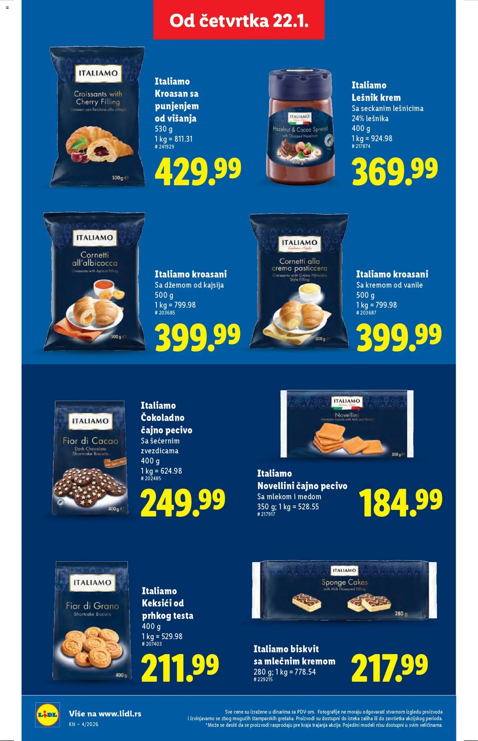 Lidl katalog - važi od 22.01.2026 | Strana: 42 | Proizvode: Lešnik, Kajsija, Kroasan, Pecivo
