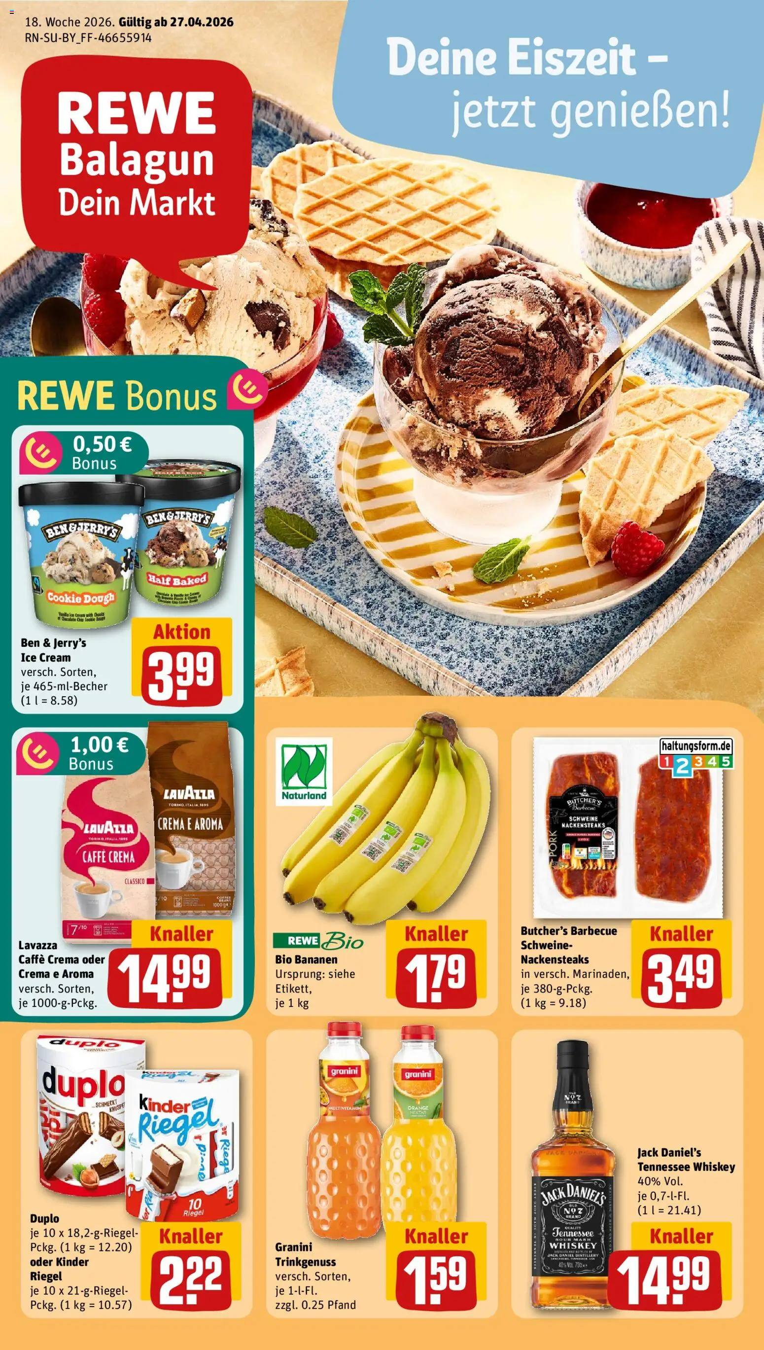 {H1} | Pagina: 1 | Producten: Bananen, Lavazza, Kinder, Chili szósz