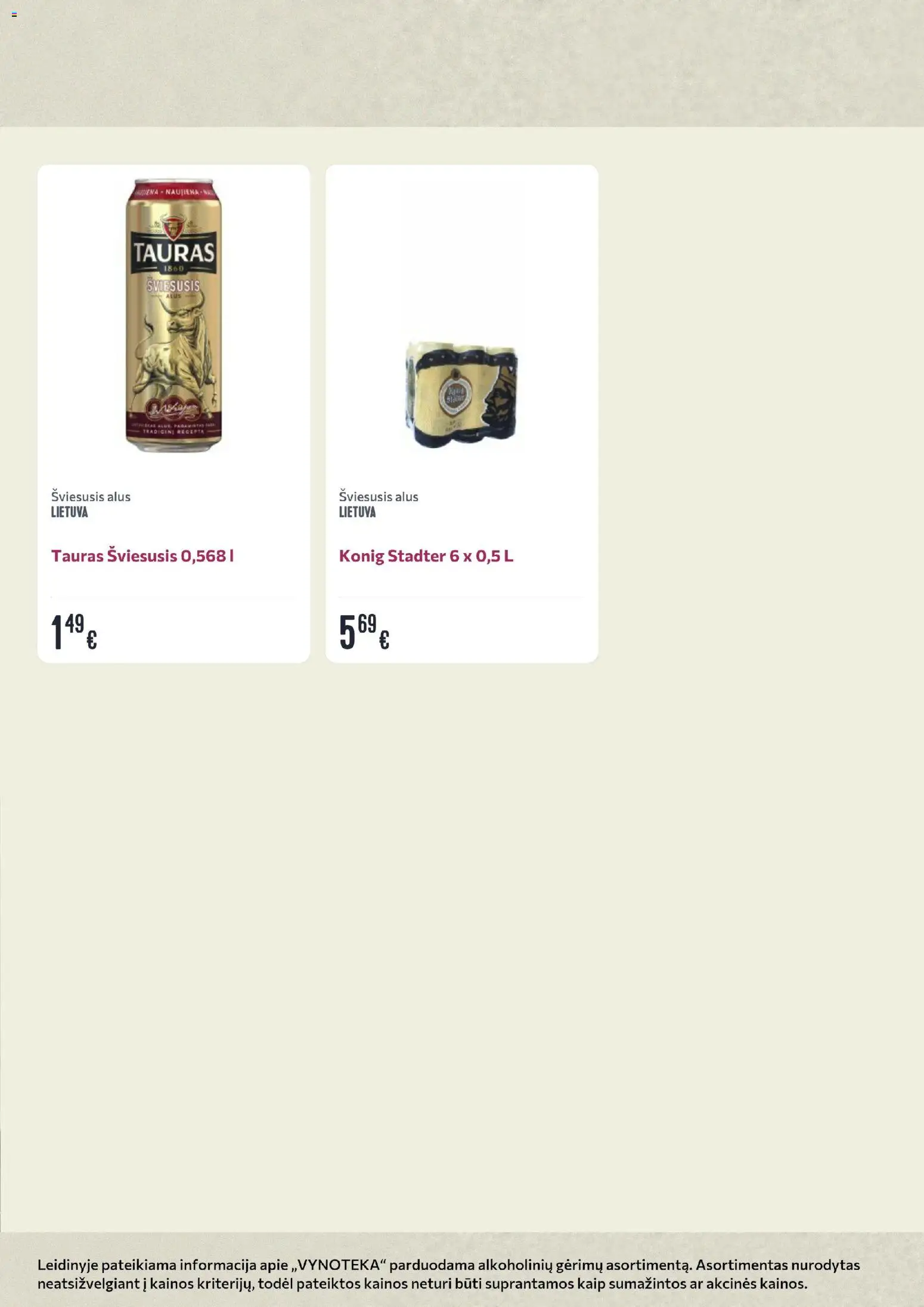 VYNOTEKA akcijos nuo 12.01.2026 | Puslapis: 20 | Prekių: Alus