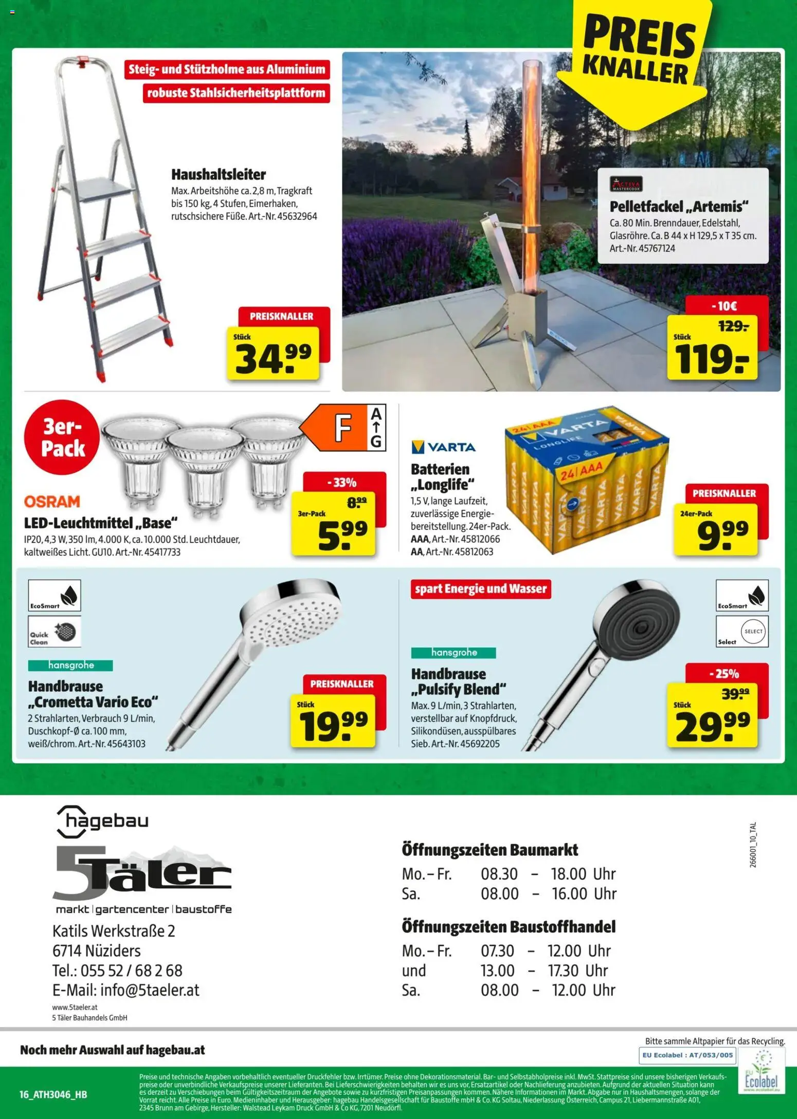 Hagebau Flugblatt gültig ab 04.11.2025 | Seite: 16 | Produkte: Wasser, Uhr