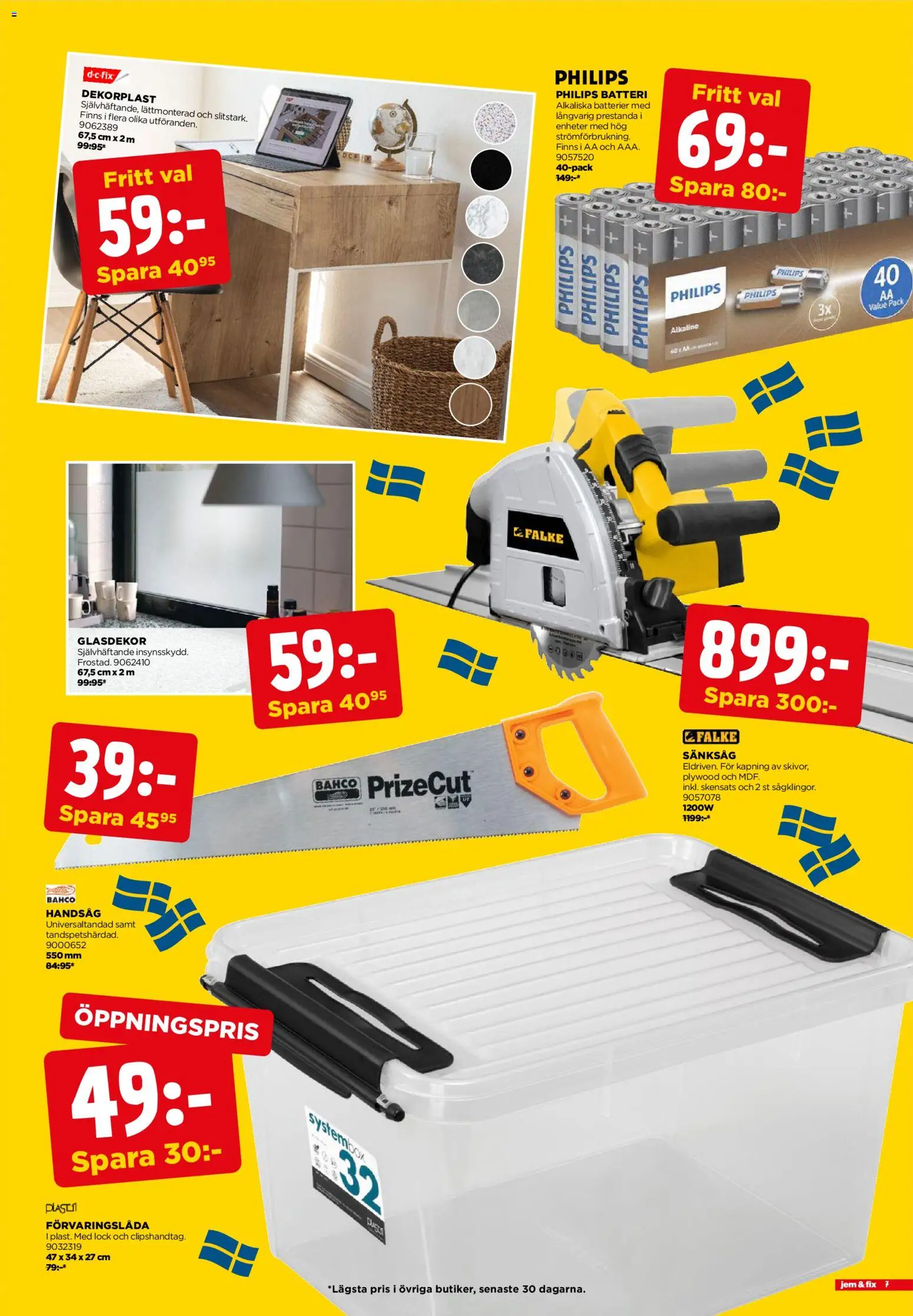 Jem & Fix reklamblad aktuell från 25.11.2025 | Sida: 7 | Produkter: Batterier, Batteri