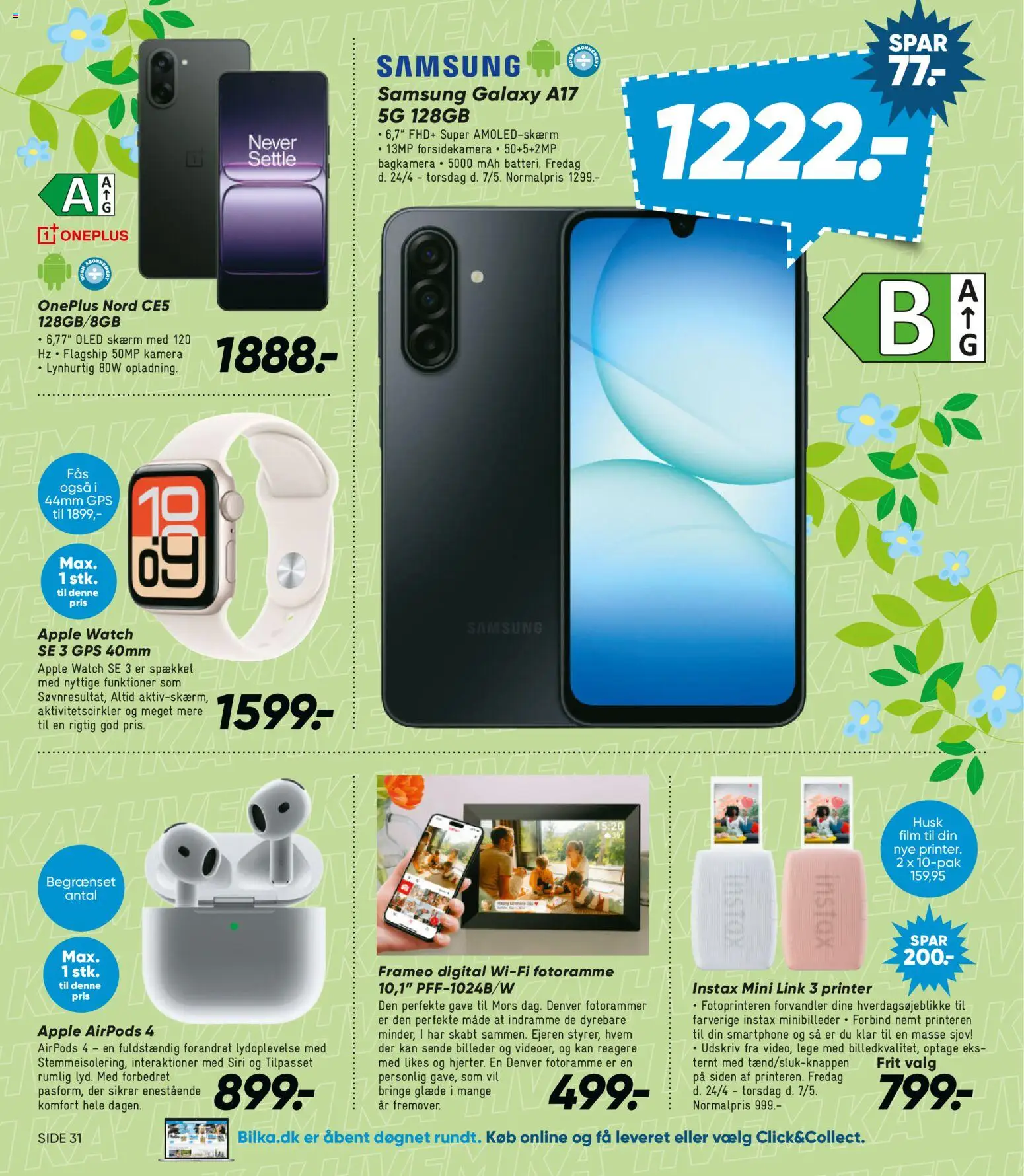 Bilka tilbudsavis – gyldig fra 24.04.2026 | Side: 29 | Produkter: Skærm, Airpods, Smartphone, Printer