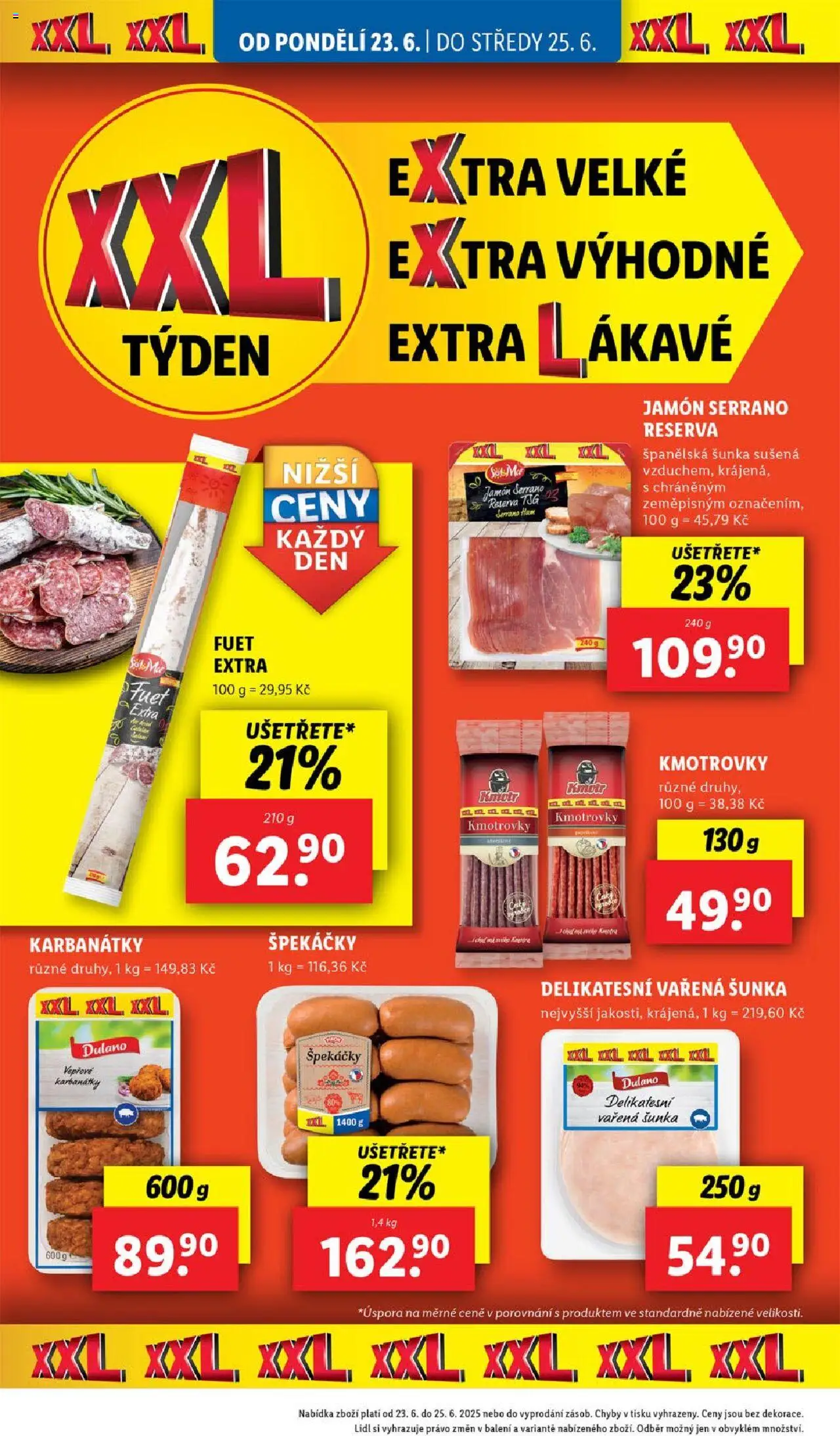 Lidl leták od 23.06.2025 | Strana: 12 | Produkty: Kmotrovky Kmotr, Salám fuet, Špekáčky, Fuet
