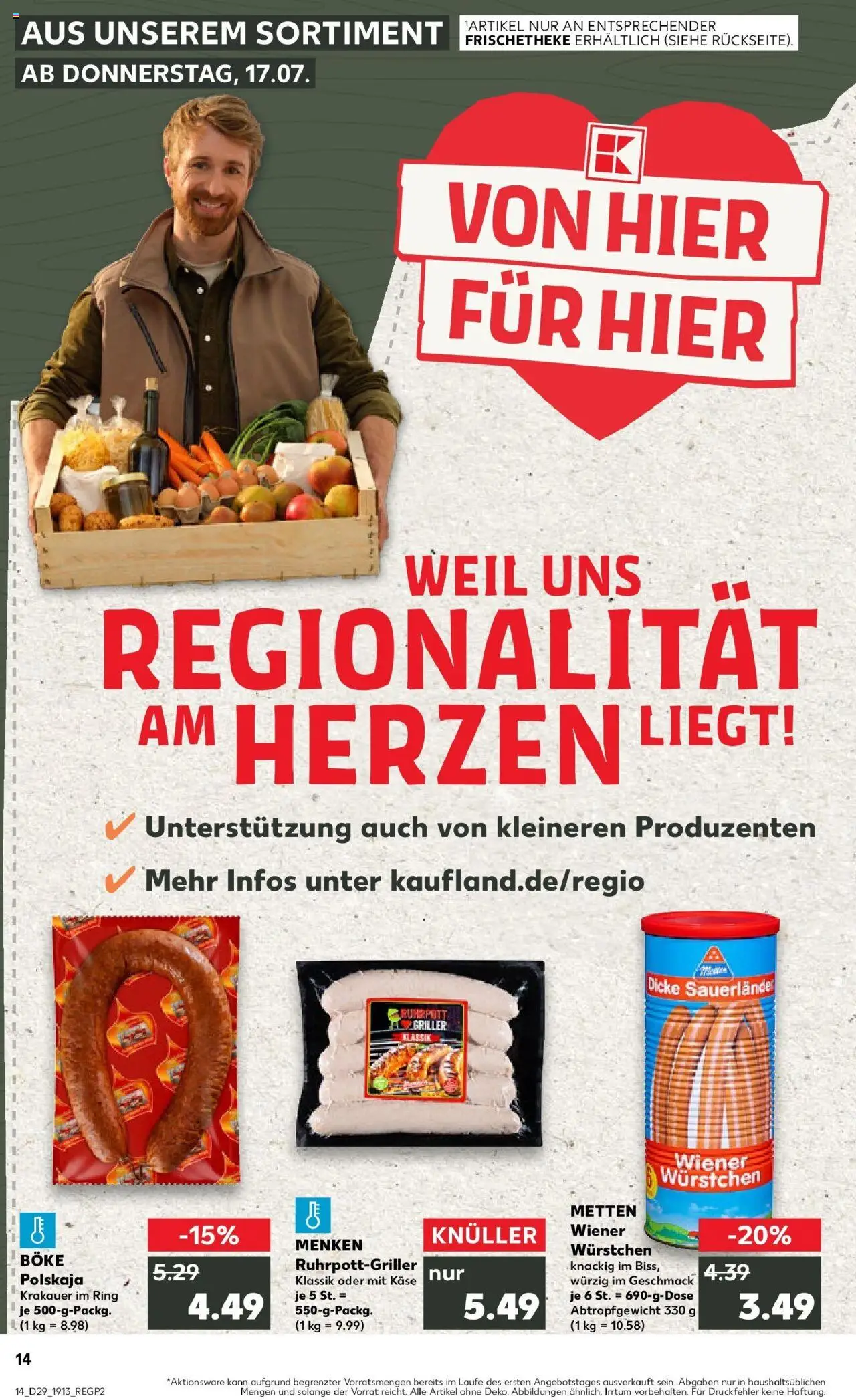 Kaufland prospekt Halver	 - gültig ab dem 21.07.2025 | Seite: 27 | Produkte: Wiener wurstchen, Käse, Griller