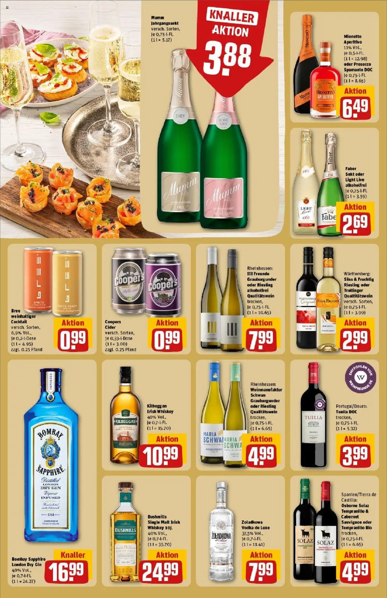 Rewe prospekt Mechernich / Kommern	 - gültig ab dem 08.06.2025 | Seite: 18 | Produkte: Sekt, Prosecco, Wein, Vodka