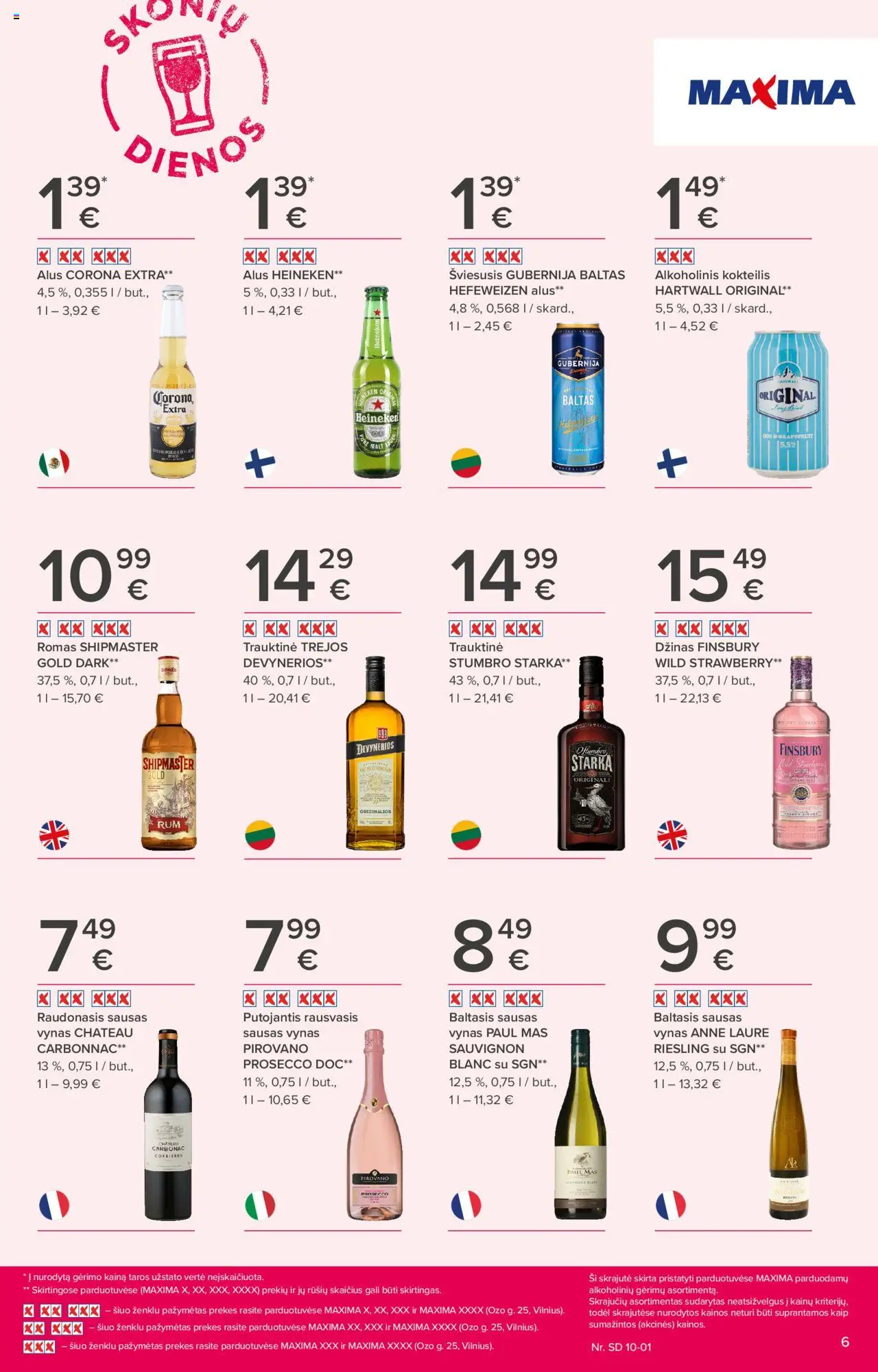 MAXIMA akcijos nuo 18.09.2025 | Puslapis: 6 | Prekių: Vynas, Alus, Džinas