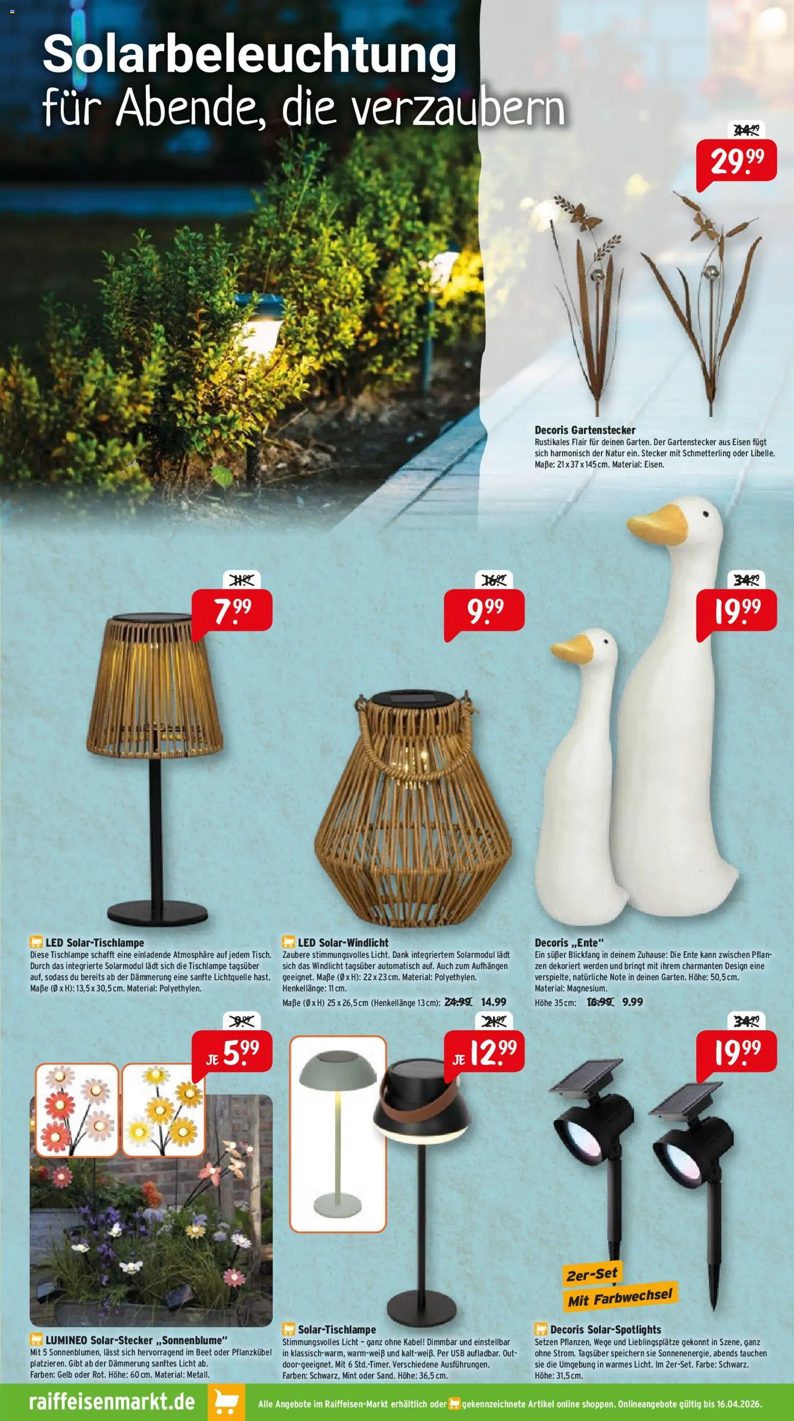 Raiffeisen Markt Prospekt 	 – gültig ab 01.04.2026 | Seite: 7 | Produkte: Kabel, USB, Ente