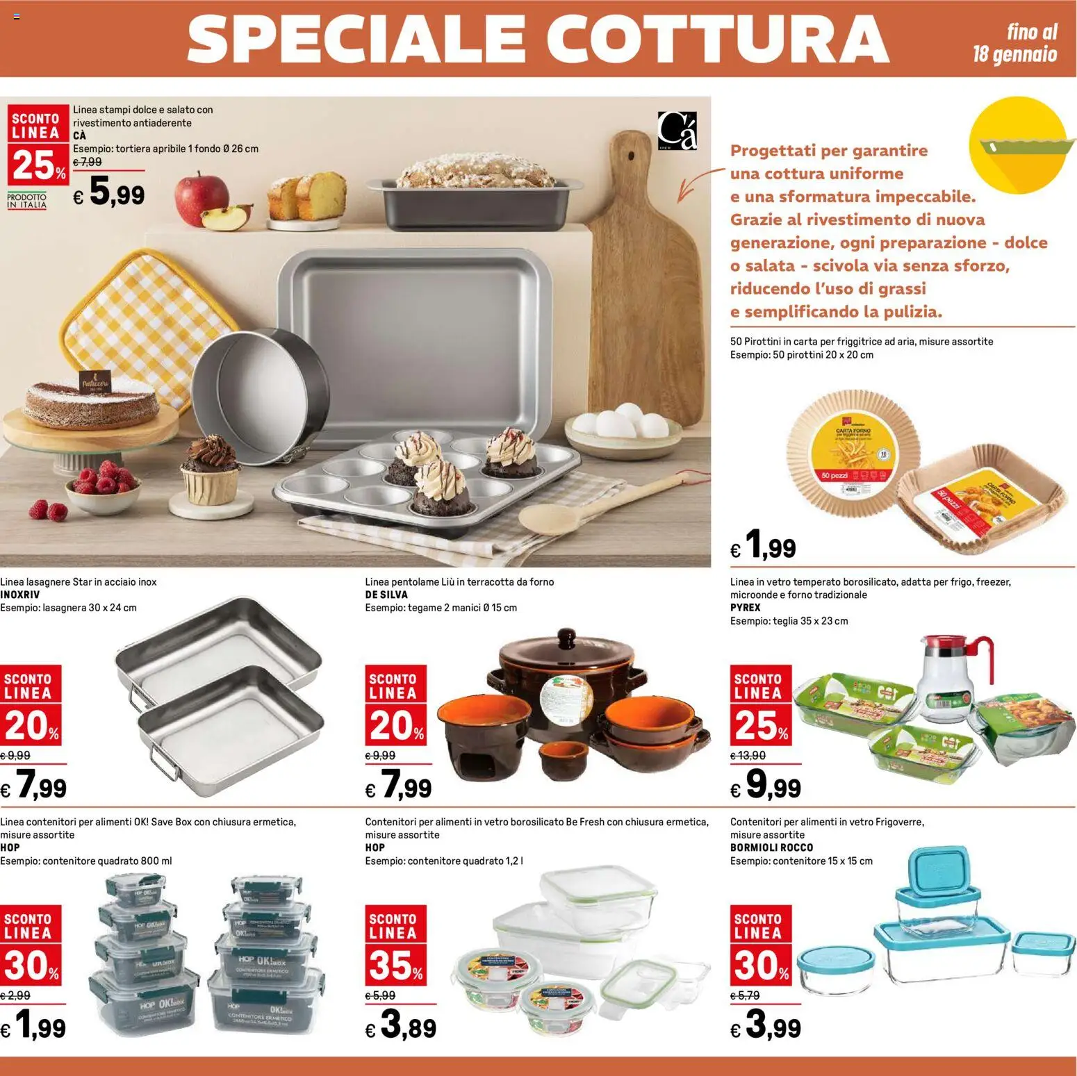 Volantino Iper del 31.12.2025 | Pagina: 39 | Prodotti: Microonde, Tortiera, Contenitore, Friggitrice