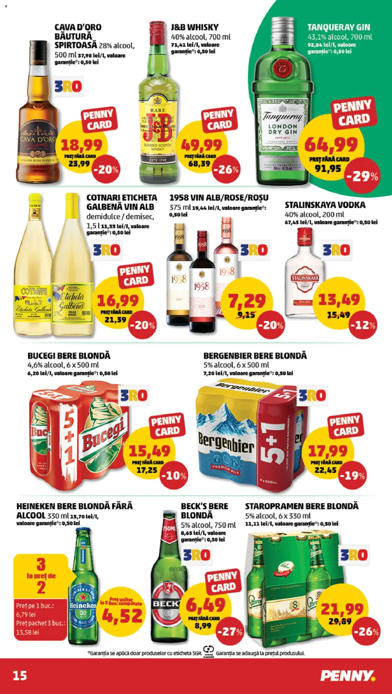 Noul catalog PENNY – valabil de la 07.01.2026 | Pagină: 15 | Produse: Vin, Bere, Plastik Kulübe, Vodka