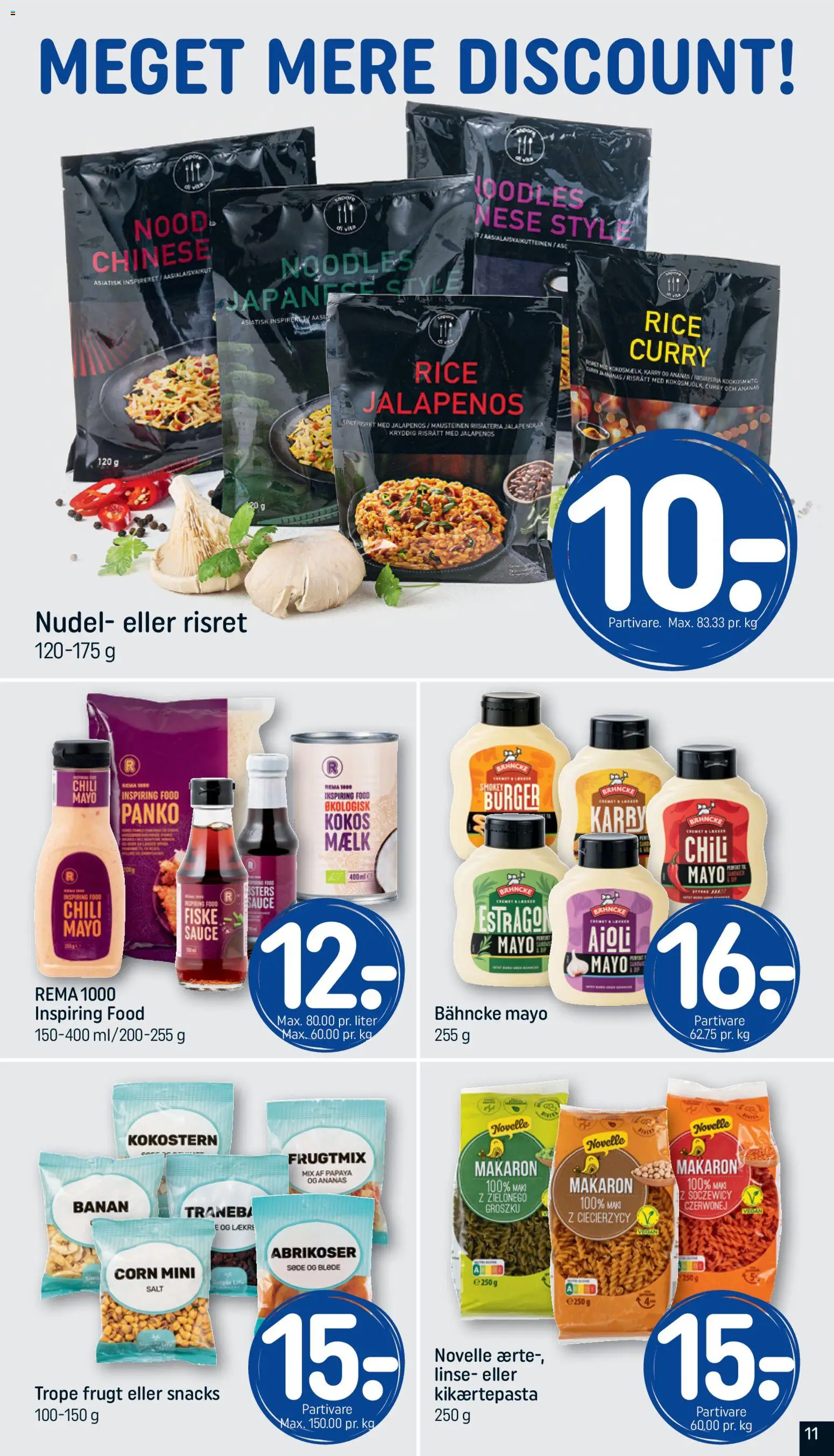 Rema 1000 tilbudsavis – gyldig fra 07.04.2026 | Side: 11 | Produkter: Karry, Pasta, Salt, Abrikoser