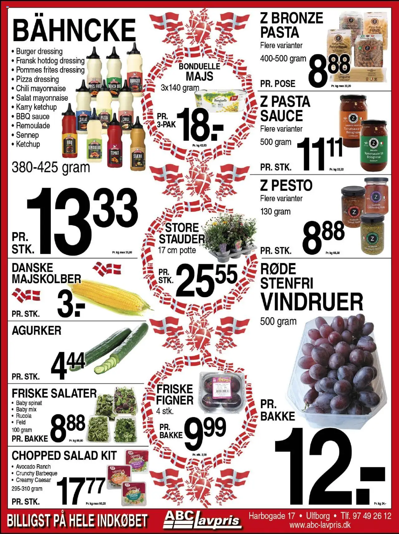 Abc Lavpris tilbudsavis – gyldig fra 10.09.2025 | Side: 5 | Produkter: Pommes frites, Dressing, Sennep, Vindruer