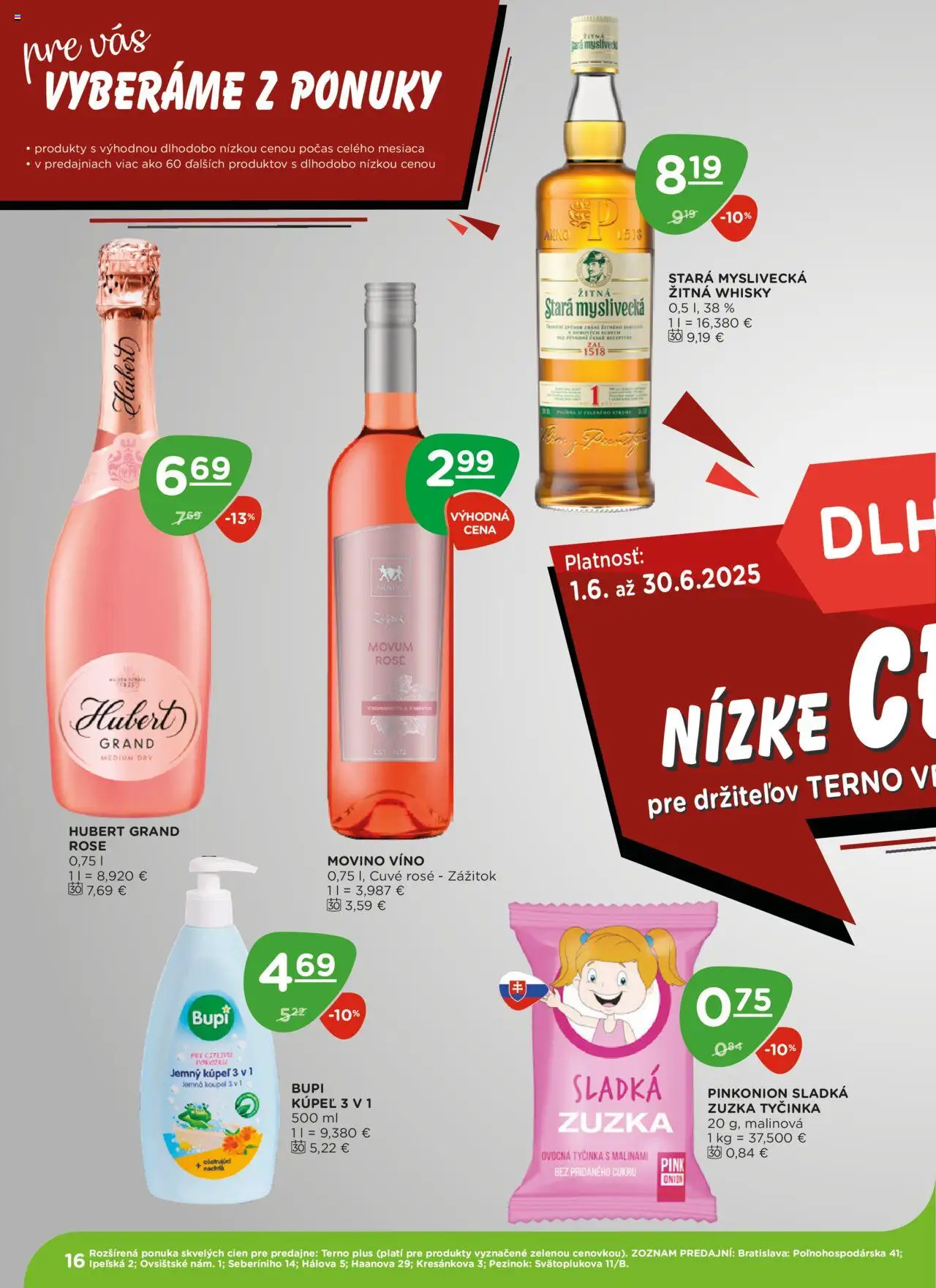 Terno leták │ platný od 19.06.2025 | Strana: 16 | Produkty: Víno, Whisky