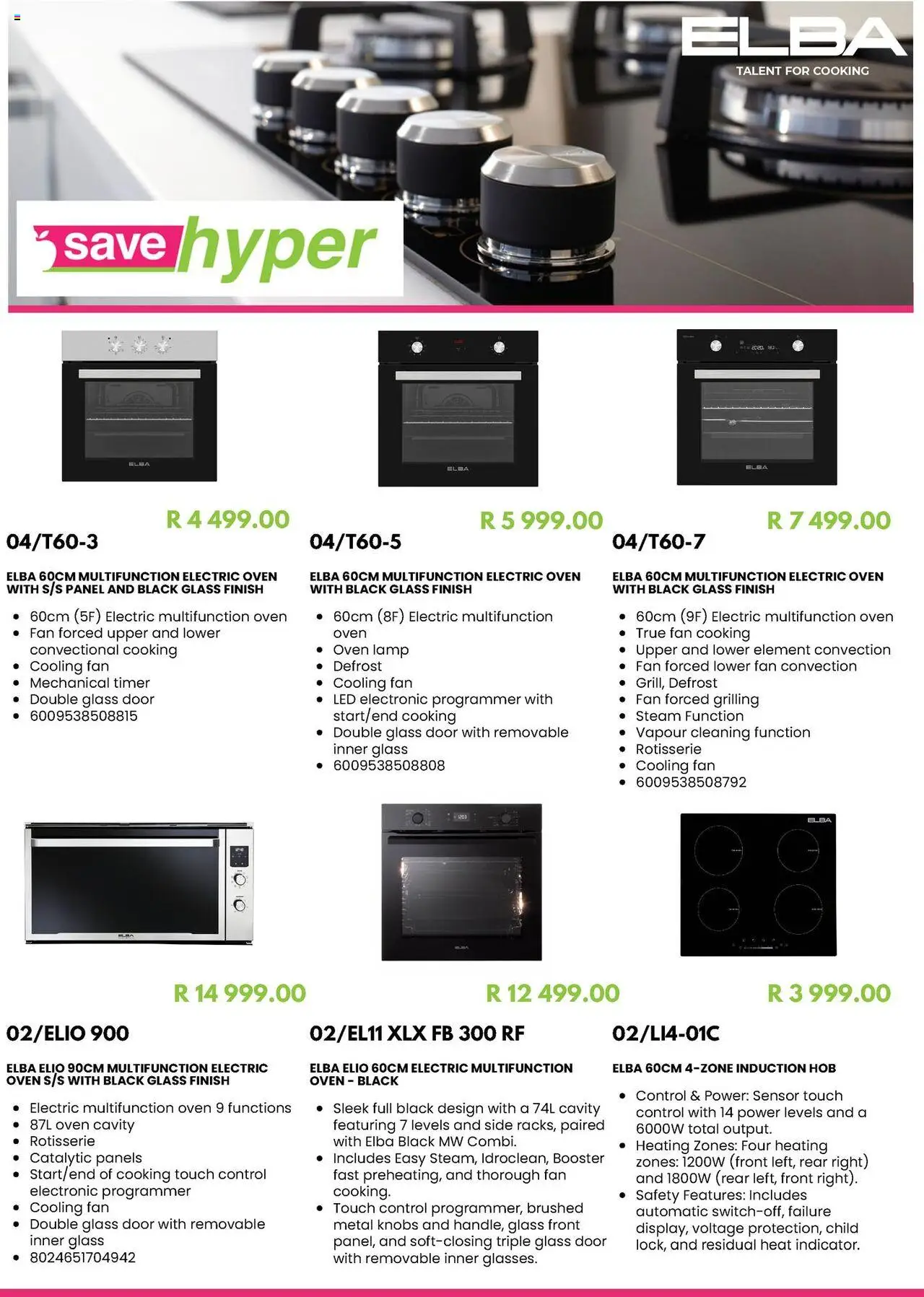 New Save catalogue – valid from 18.09.2025 | Page: 3 | Products: Timer, Oven, Hob, Lamp
