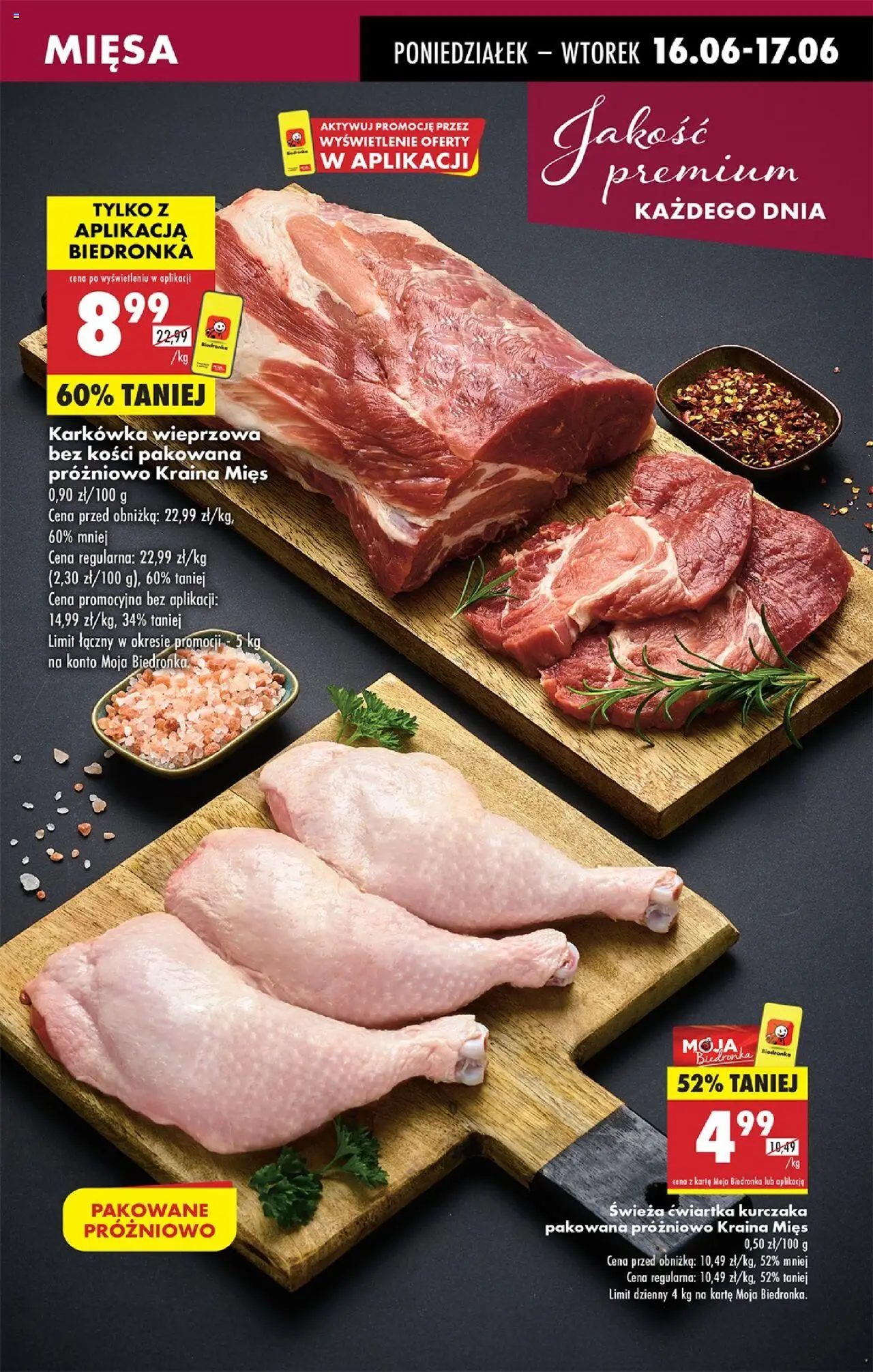 Biedronka gazetka od 16.06.2025 | Strona: 25 | Produkty: Karta, Karkówka, Karkówka wieprzowa, Kraina mięs
