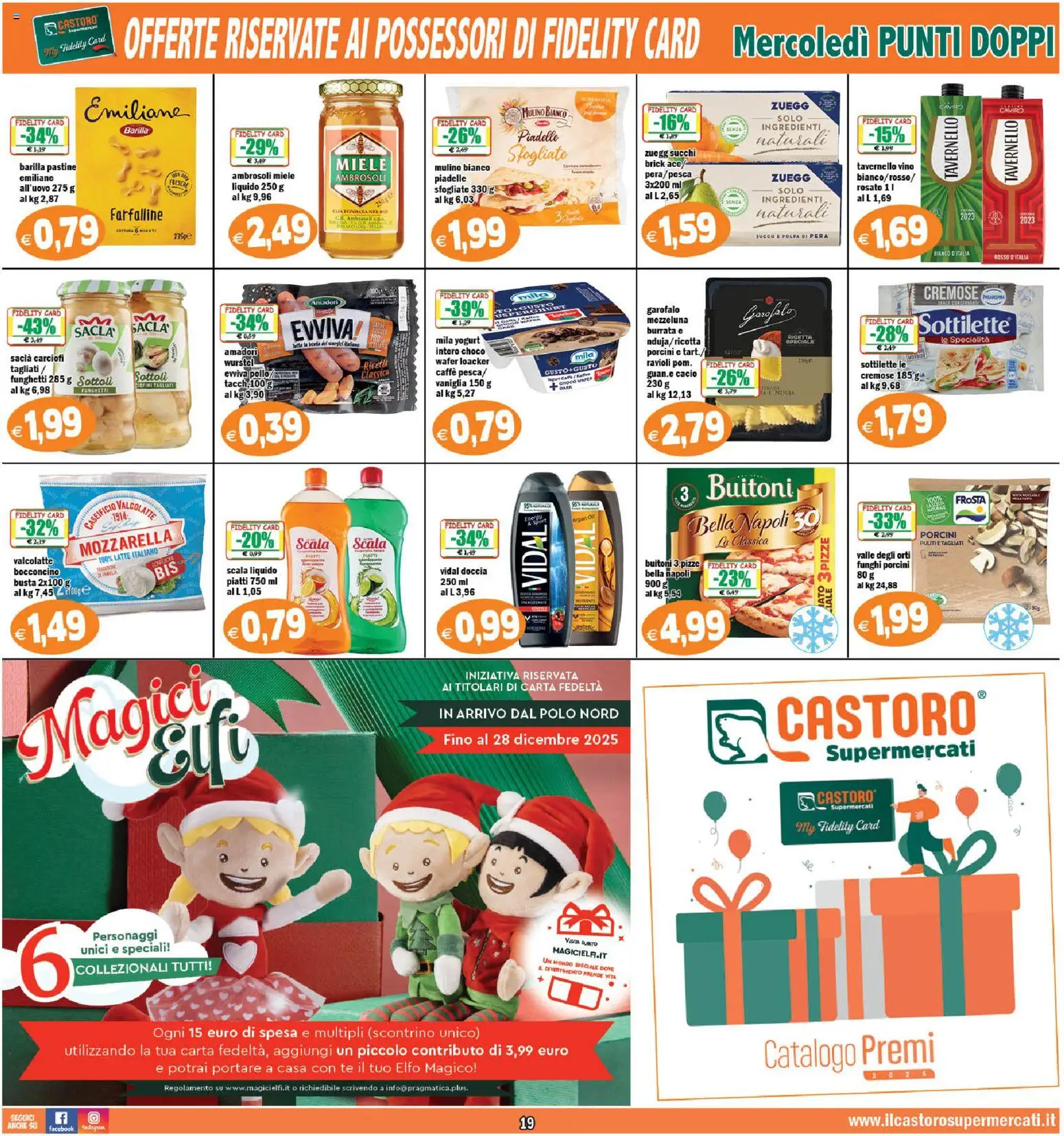 Volantino Il Castoro del 27.11.2025 | Pagina: 19 | Prodotti: Yogurt, Wurstel, Pera, Polo
