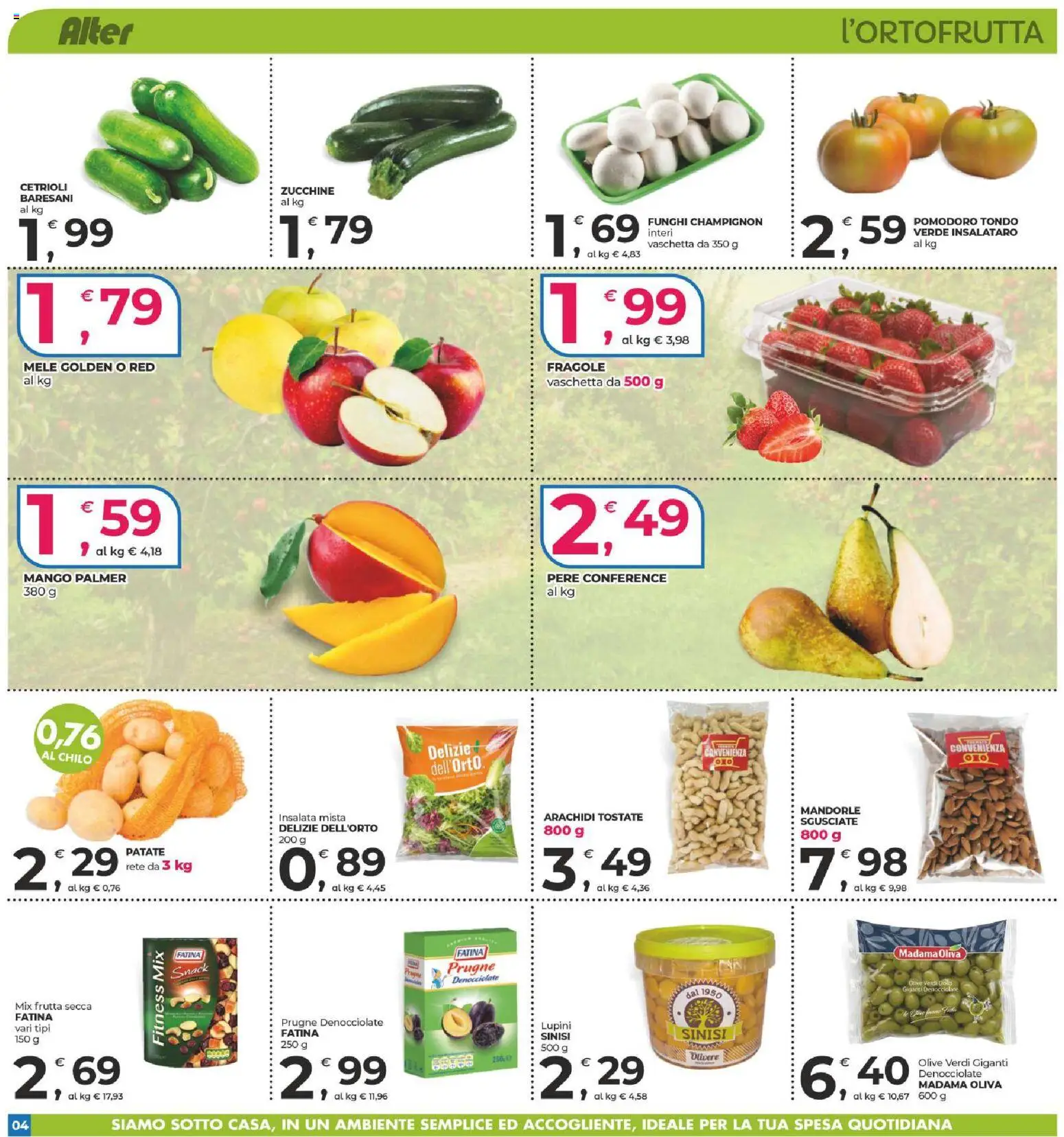 Volantino Alter Discount del 22.04.2026 | Pagina: 4 | Prodotti: Fragole, Insalata, Frutta, Pomodoro