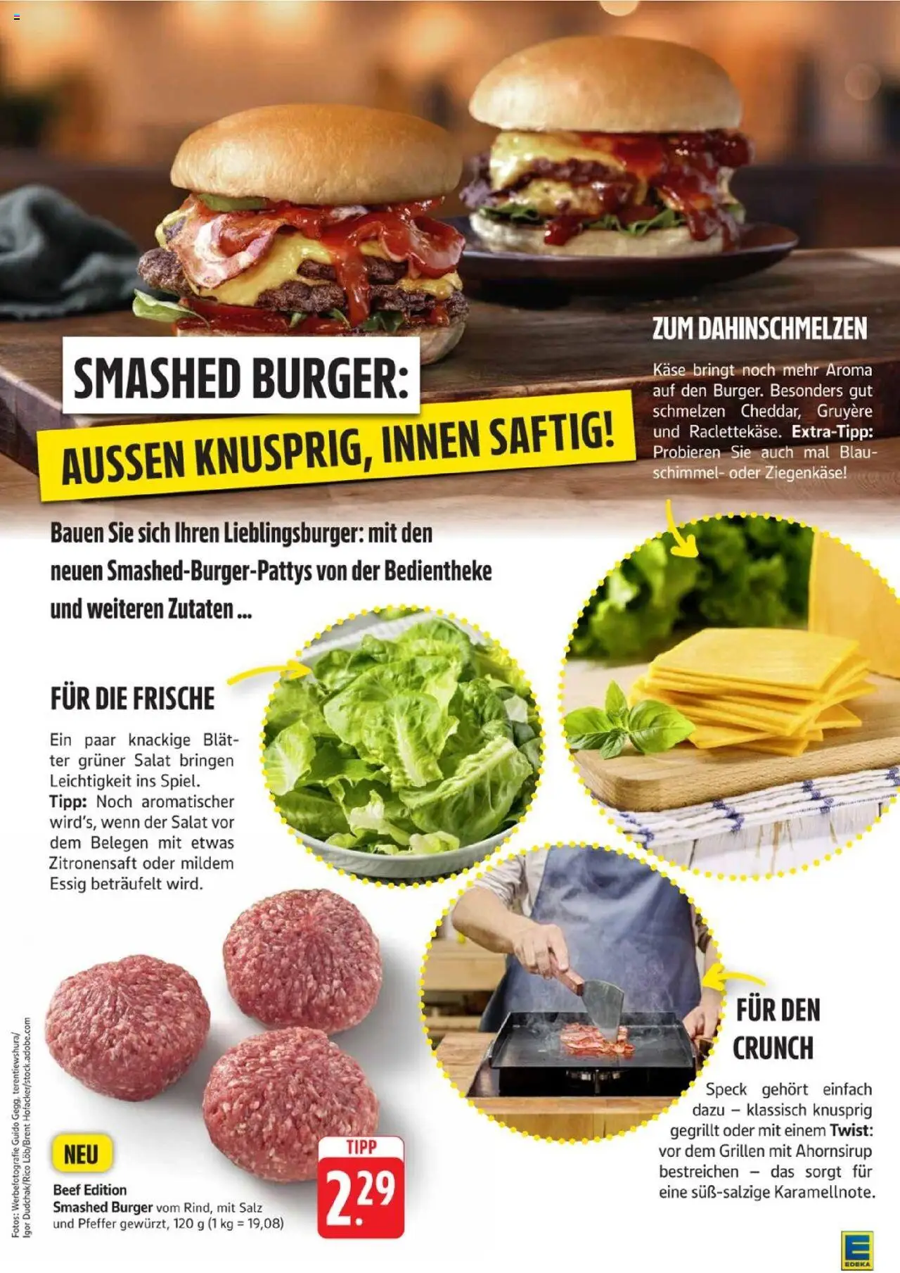Edeka Prospekt 	 - gültig ab dem 07.07.2025 | Seite: 9 | Produkte: Käse, Ziegenkäse, Burger, Salz