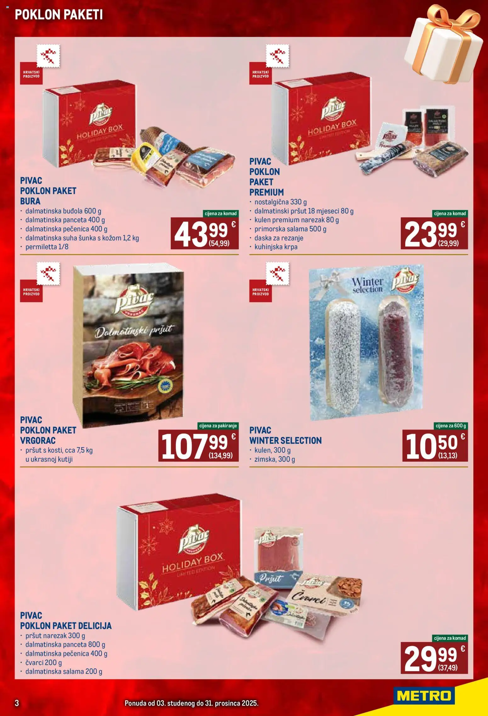 Metro katalog | vrijedi od 03.11.2025 | Stranica: 3 | Proizvodi: Pršut, Krpa, Buđola, Panceta