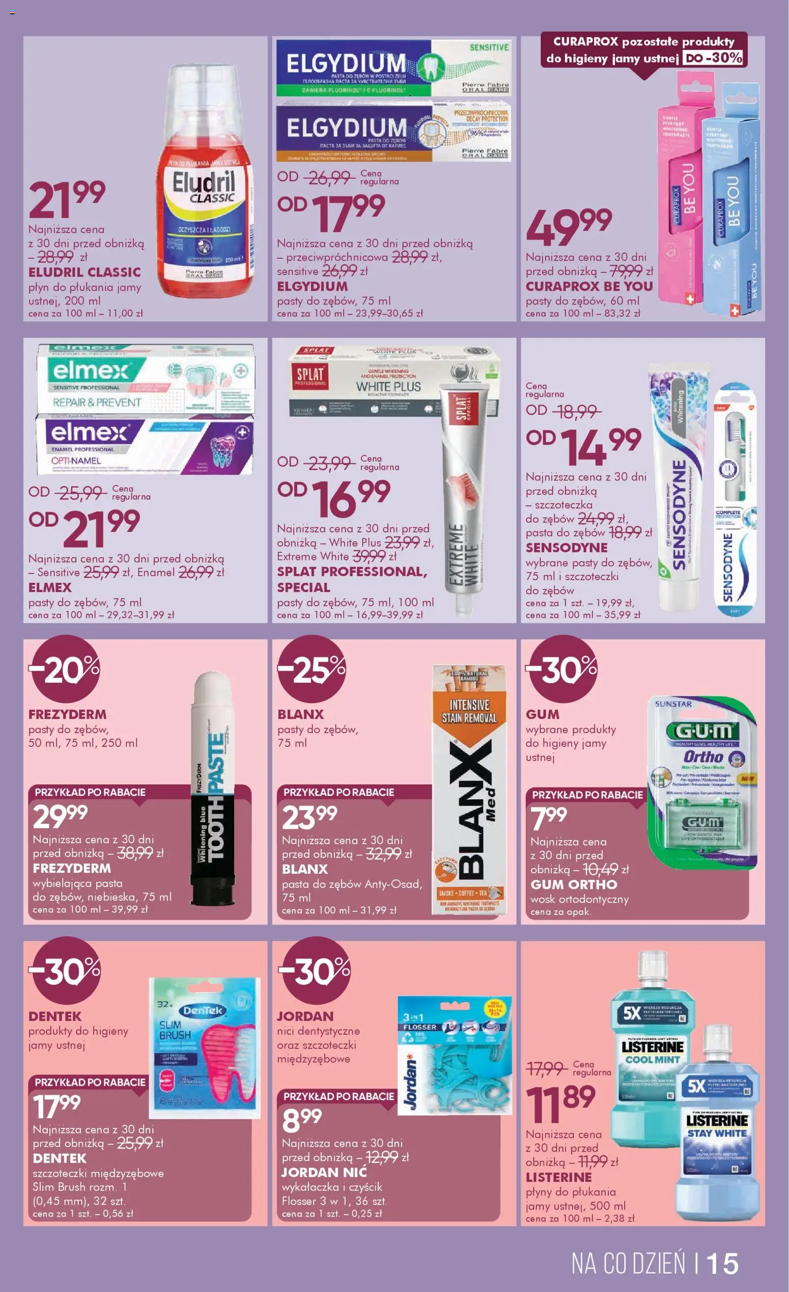 Super-pharm gazetka od 08.04.2026 | Strona: 15 | Produkty: Curaprox, Pasta do zębów, Szczoteczka do zębów