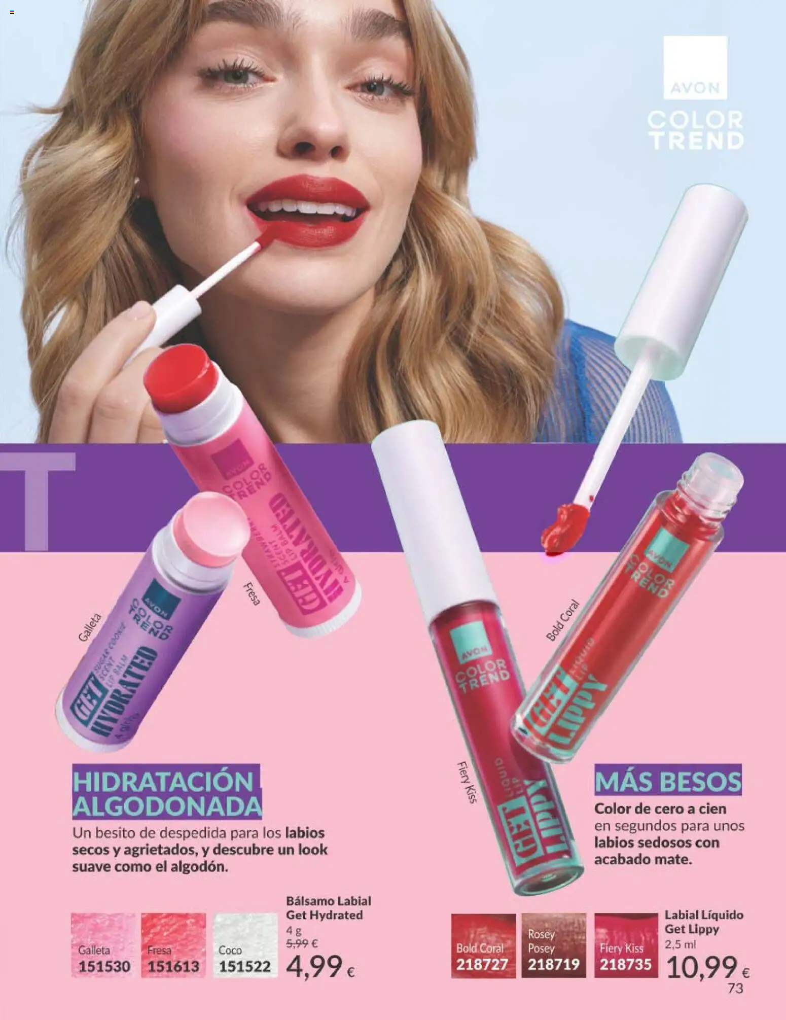 Catálogo AVON campaña 1 │ válido desde el 01.01.2026 | Página: 73 | Productos: Τυρόπιτα, Bálsamo labial