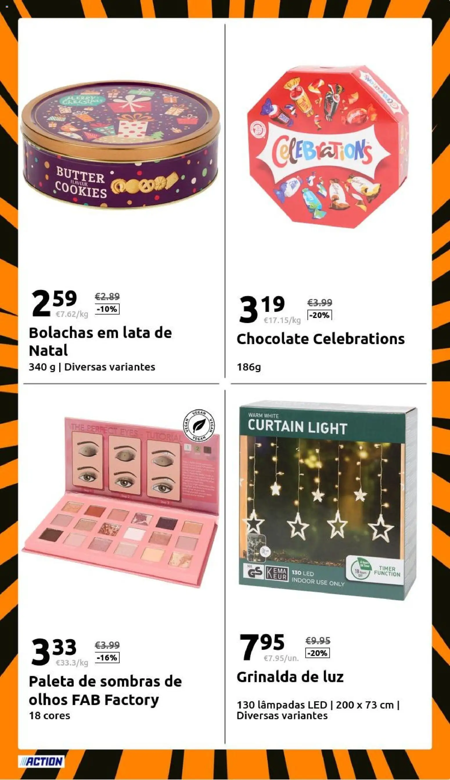 Action - Action PT week 48 2025 │ válido de 26.11.2025 | Página: 21 | Produtos: Bolachas, Lâmpadas, Sombras, Chocolate