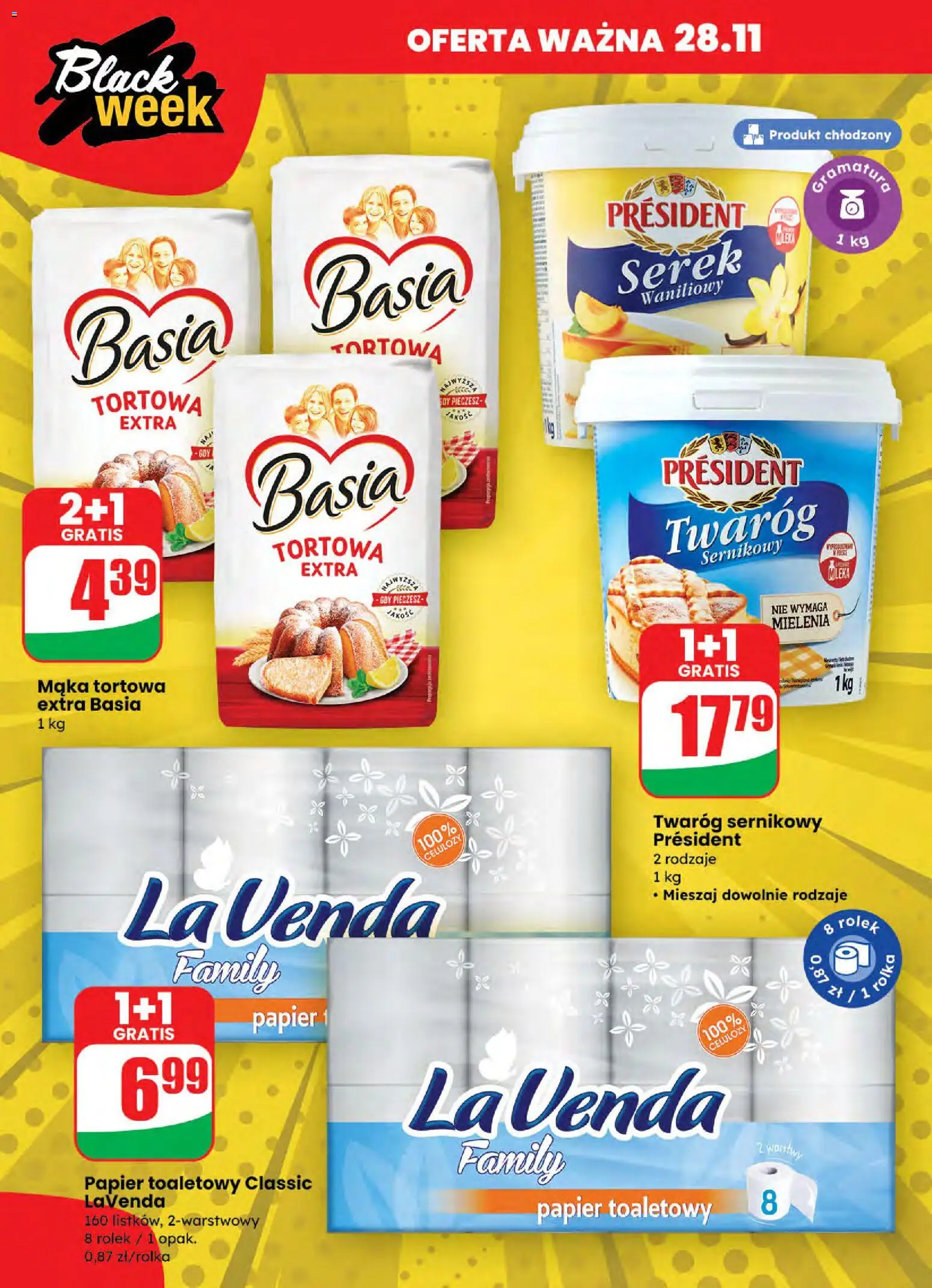 Dino Black Friday od 26.11.2025 | Strona: 13 | Produkty: Serek, Papier toaletowy, Mleka, Twaróg