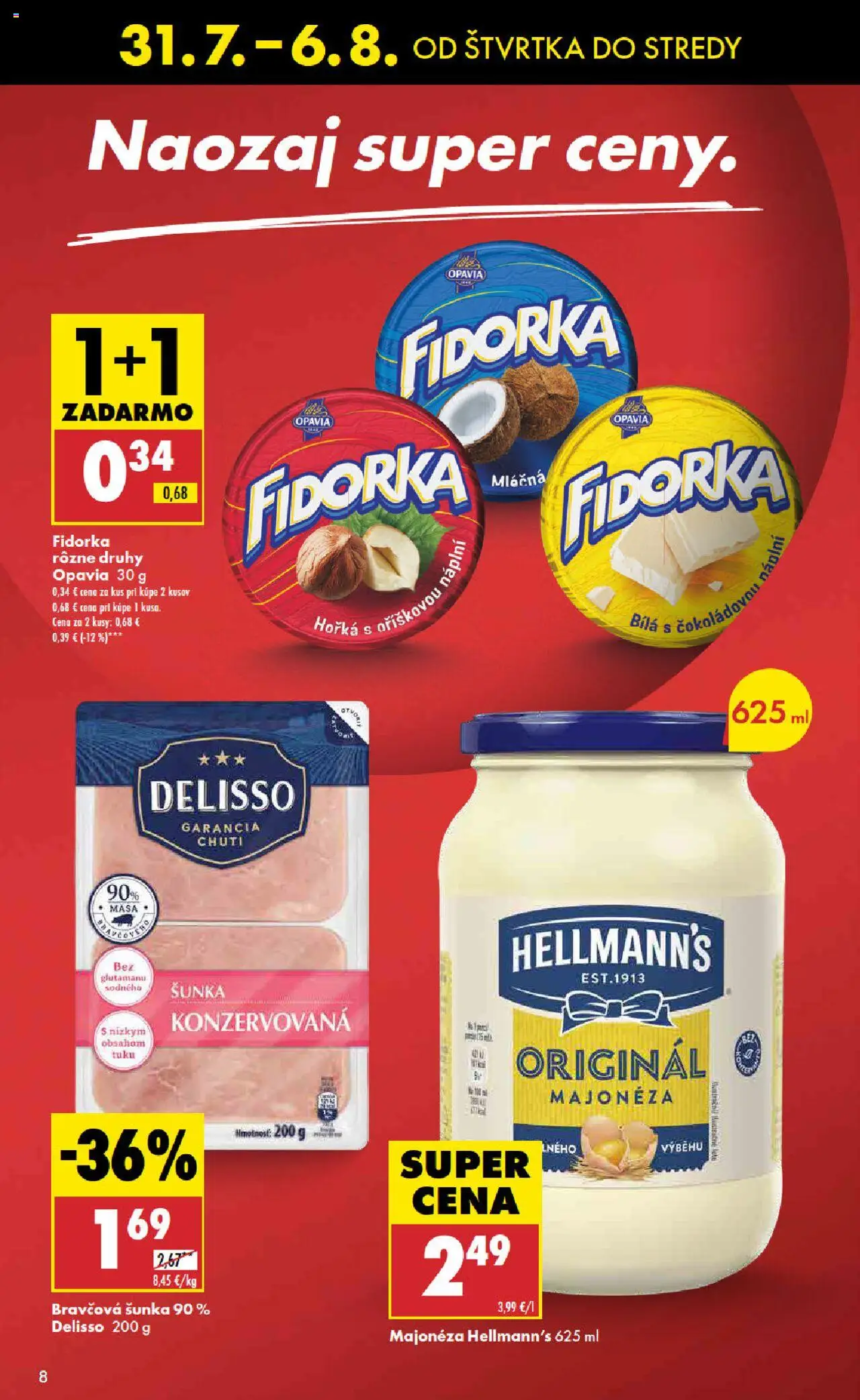 Biedronka leták │ platný od 31.07.2025 | Strana: 8 | Produkty: Šunka