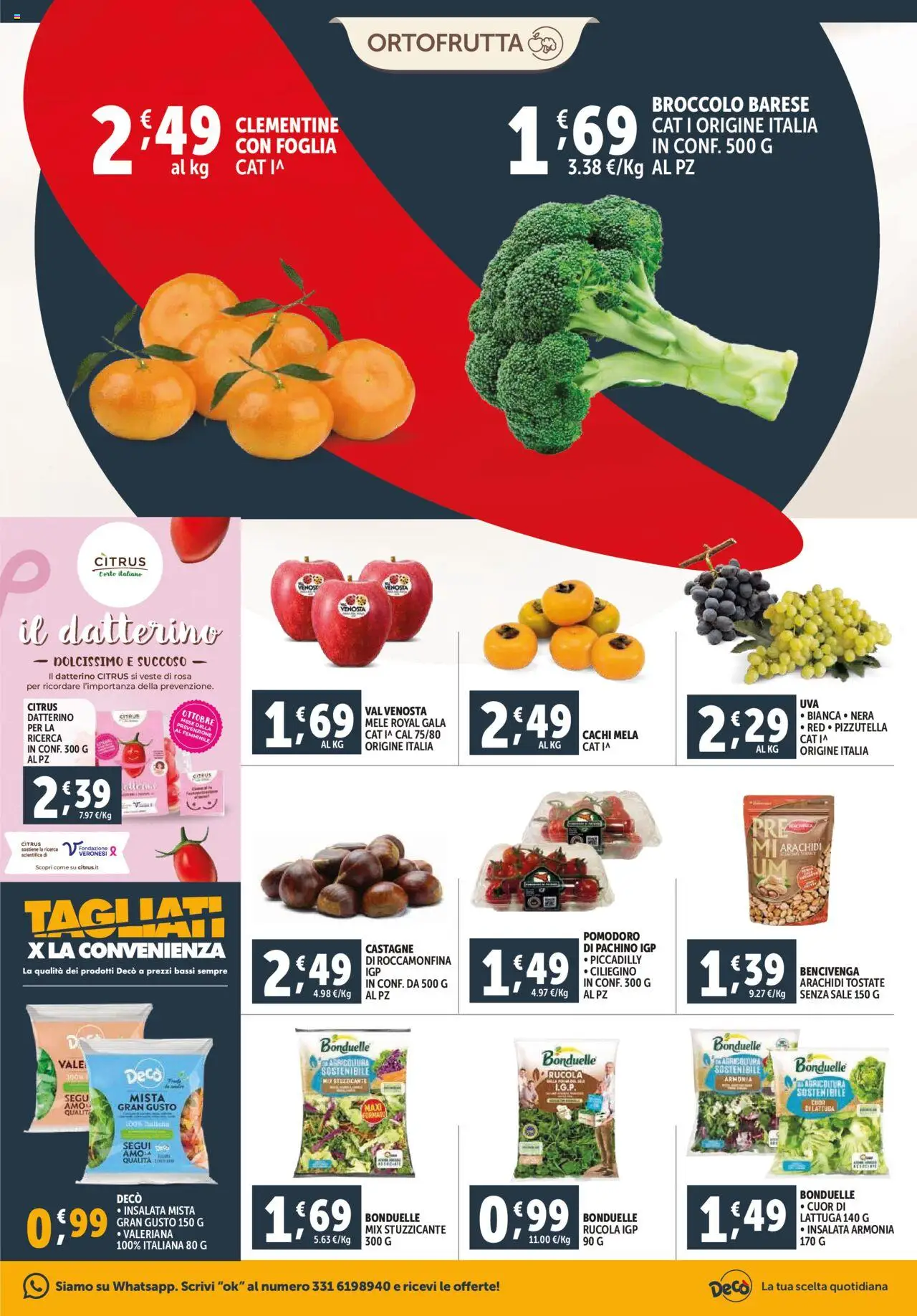 Volantino Decò del 16.10.2025 | Pagina: 7 | Prodotti: Mele, Sale, Pomodoro, Lattuga