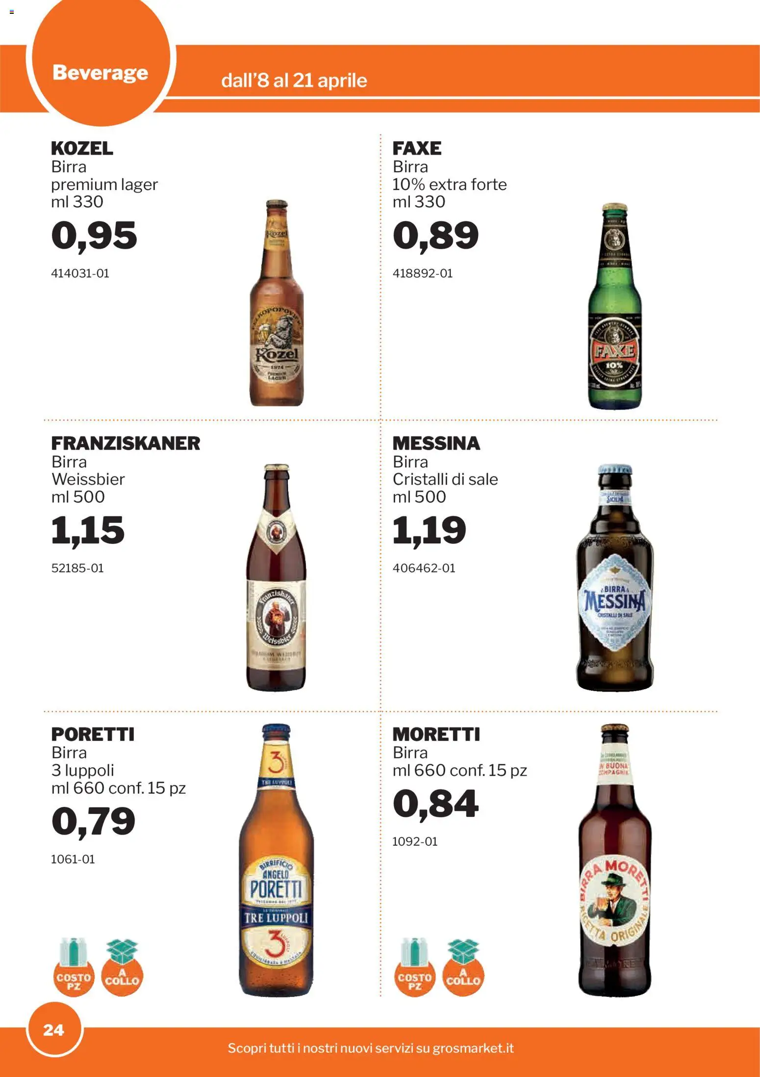 Volantino Sogegross del 08.04.2026 | Pagina: 24 | Prodotti: Birra, Sale