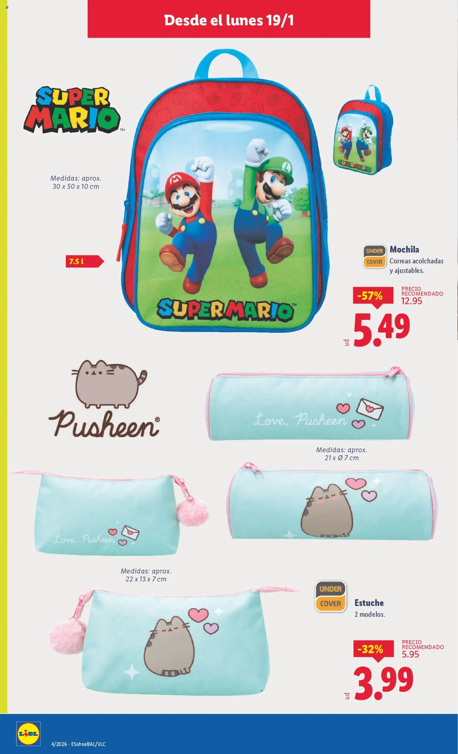 Lidl folleto de bazar │ válido desde el 19.01.2026 | Página: 20 | Productos: Mochila
