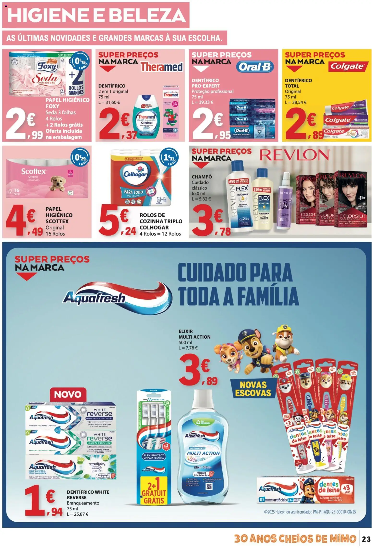 E.Leclerc folheto │ válido de 23.04.2026 | Página: 23 | Produtos: Papel higiénico, Leite