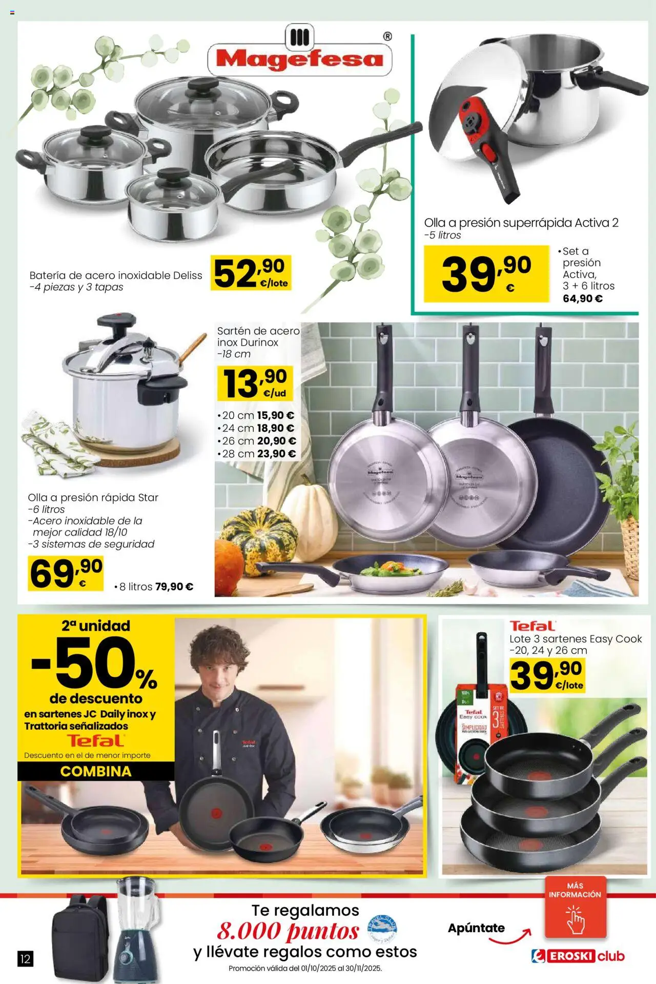 Eroski - Oh! Qué chef │ válido desde el 09.10.2025 | Página: 12 | Productos: Té, Batería