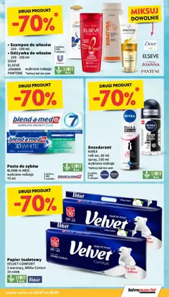 Intermarche Gazetka od 24.07.2025 | Strona: 7 | Produkty: Papier toaletowy, Szampon, Odżywka, Odżywka do włosów