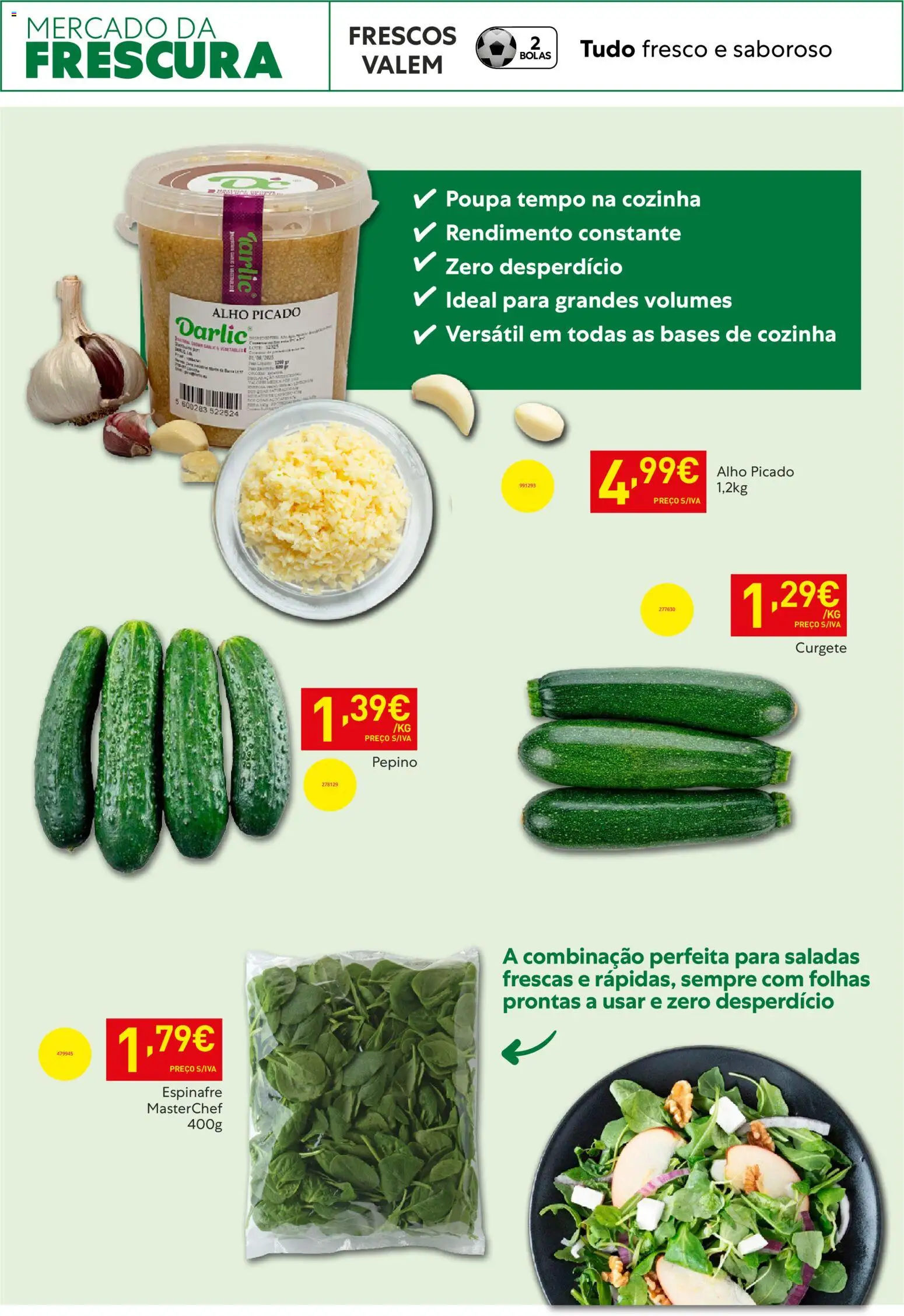 Recheio Horeca │ válido de 07.04.2026 | Página: 14 | Produtos: Curgete, Saladas