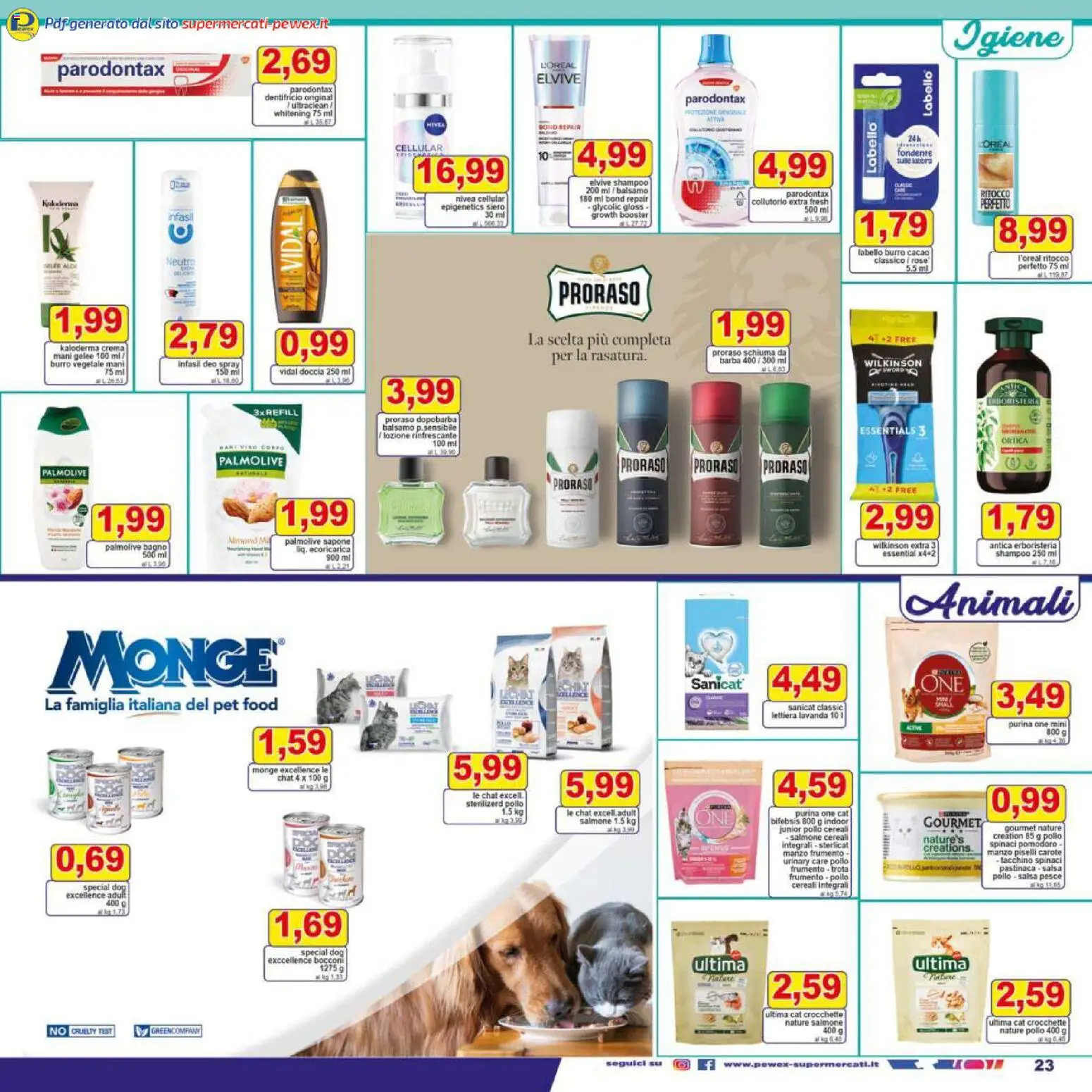 Volantino Pewex del 27.11.2025 | Pagina: 23 | Prodotti: Pesce, Manzo, Cacao, Bagno